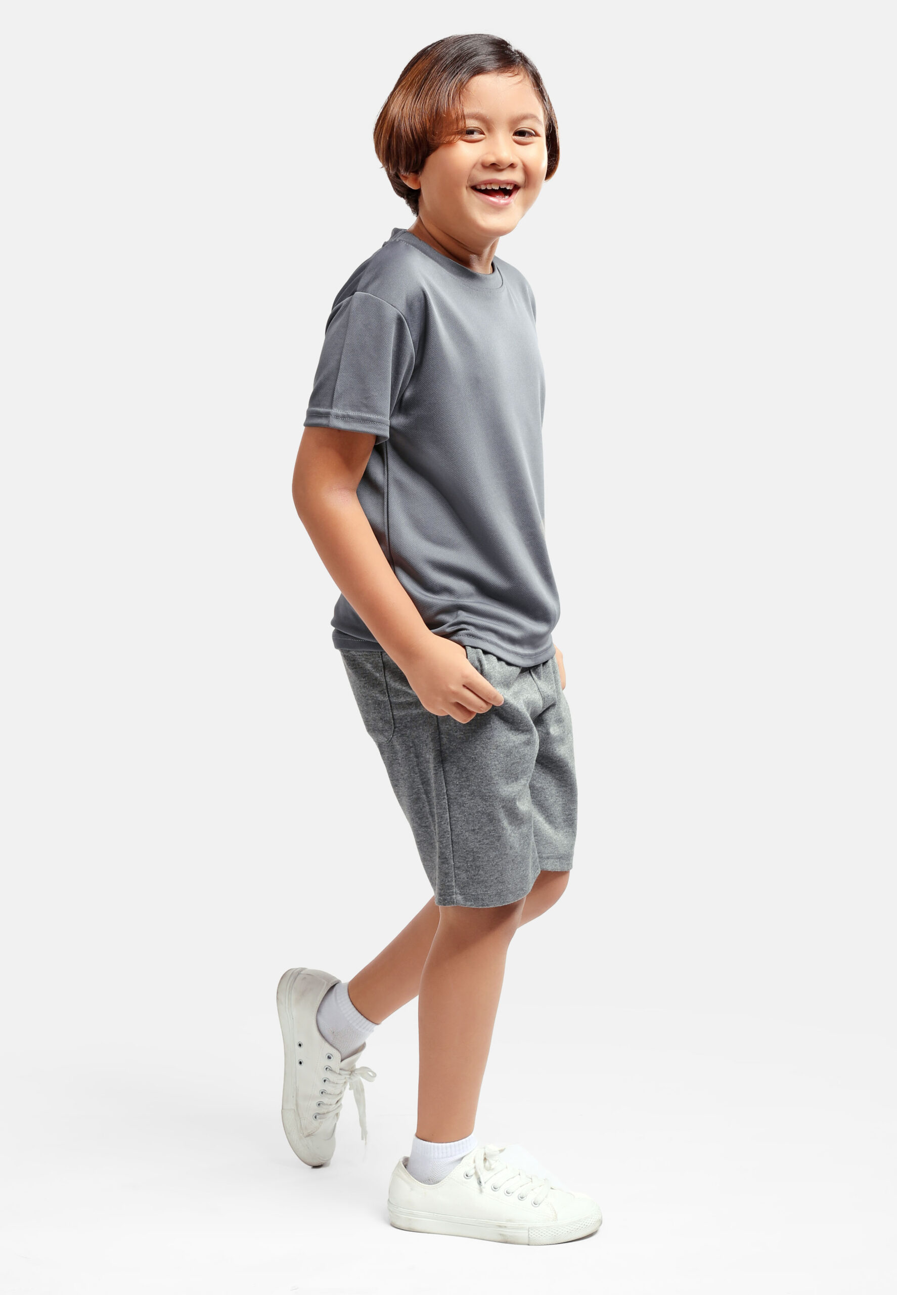 AIRtec Quick Dry- Microfiber Mini Mesh Kids-Knight Grey (PK-903-71) - Image 3