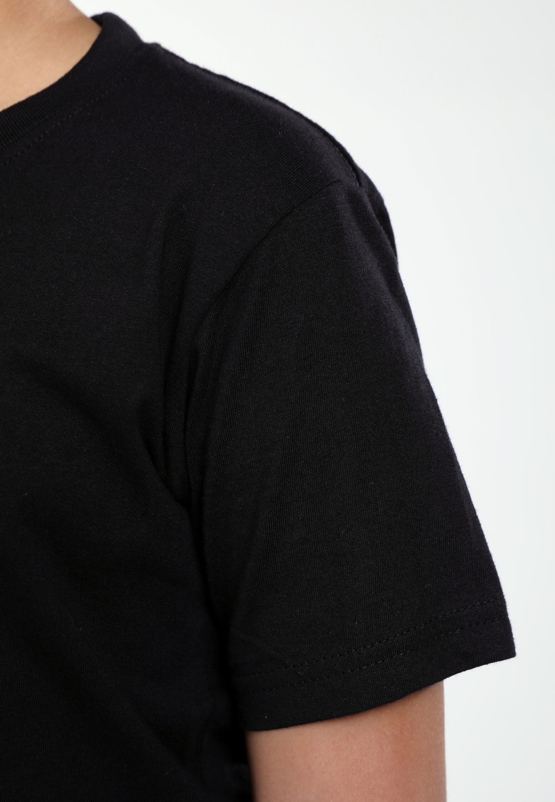100% Cotton Round Neck Kids-Black (PK-901-09) - Image 5
