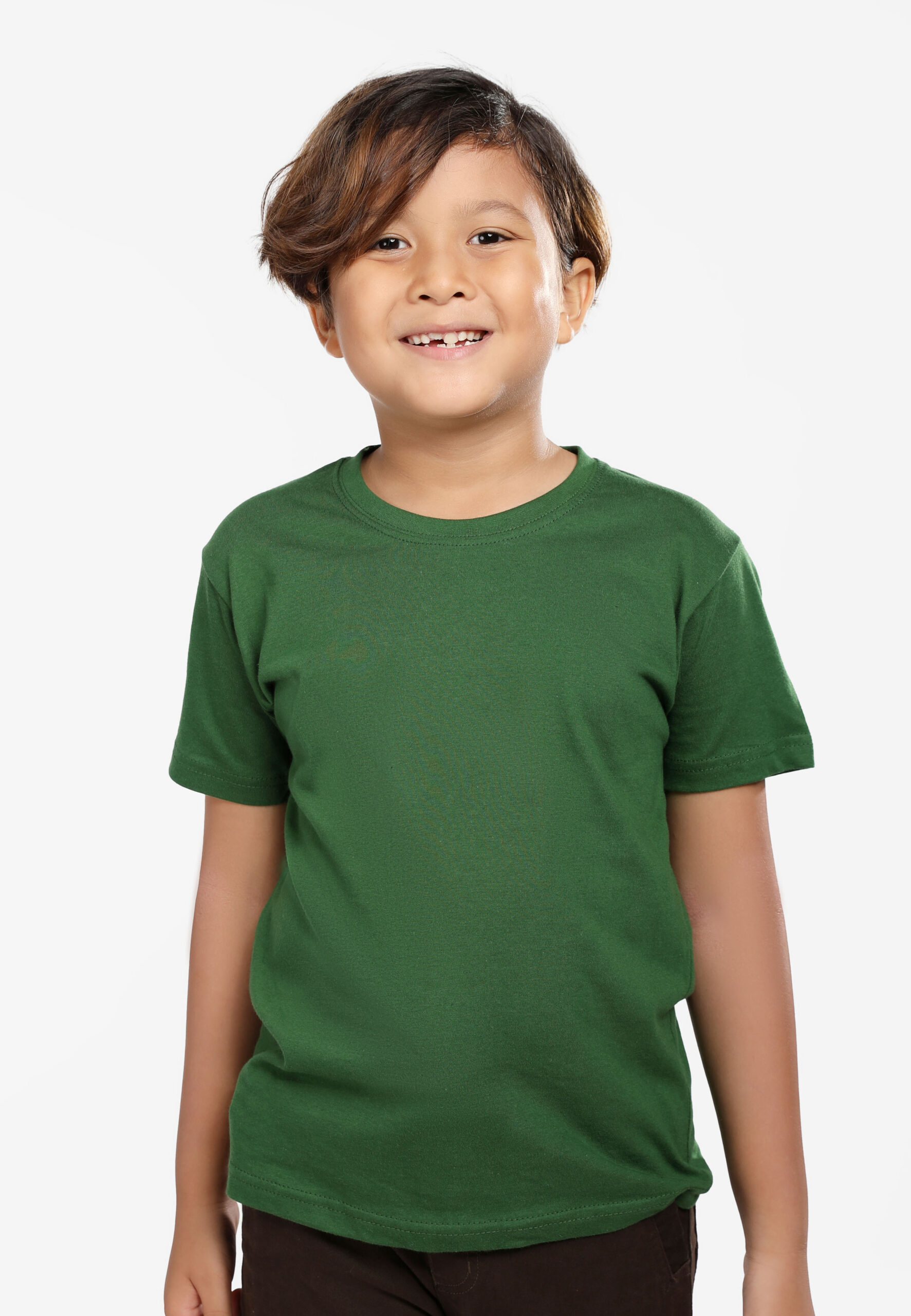 100% Cotton Round Neck Kids-Bottle Green (PK-901-44) - Image 6