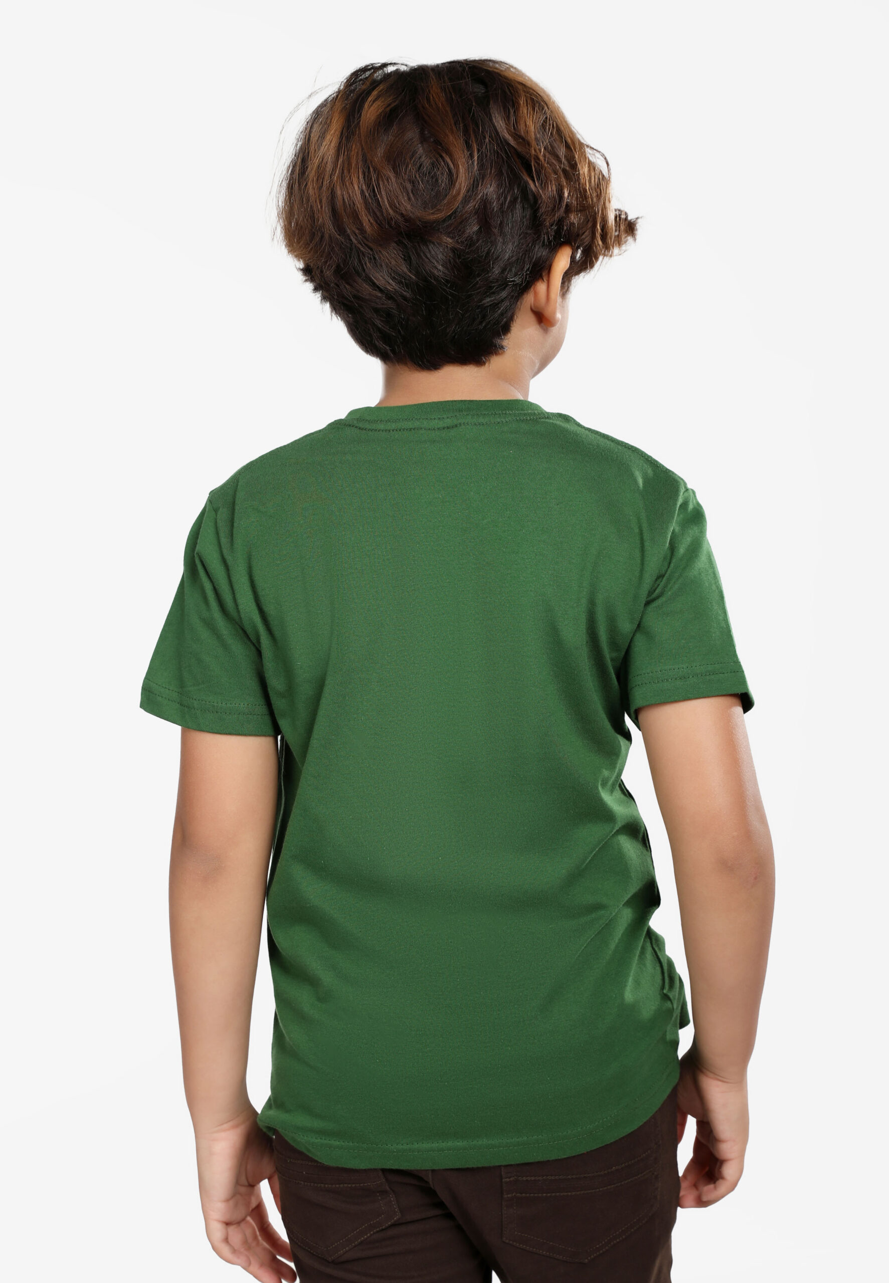 100% Cotton Round Neck Kids-Bottle Green (PK-901-44) - Image 8