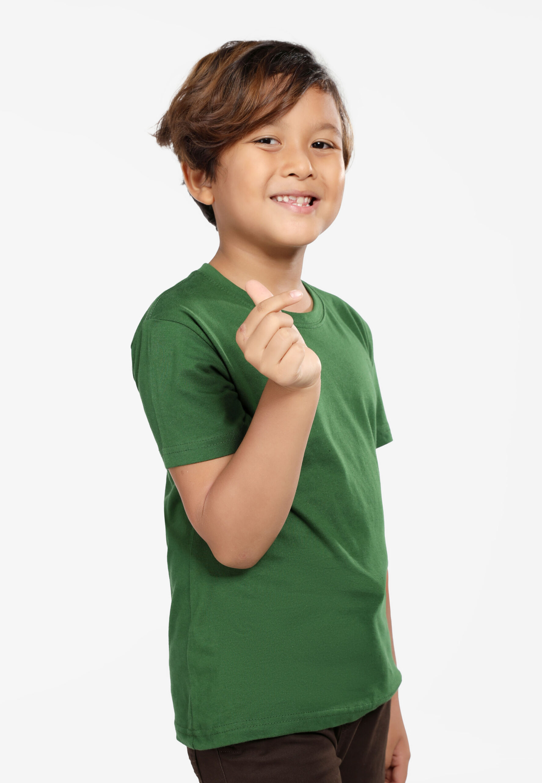 100% Cotton Round Neck Kids-Bottle Green (PK-901-44) - Image 9