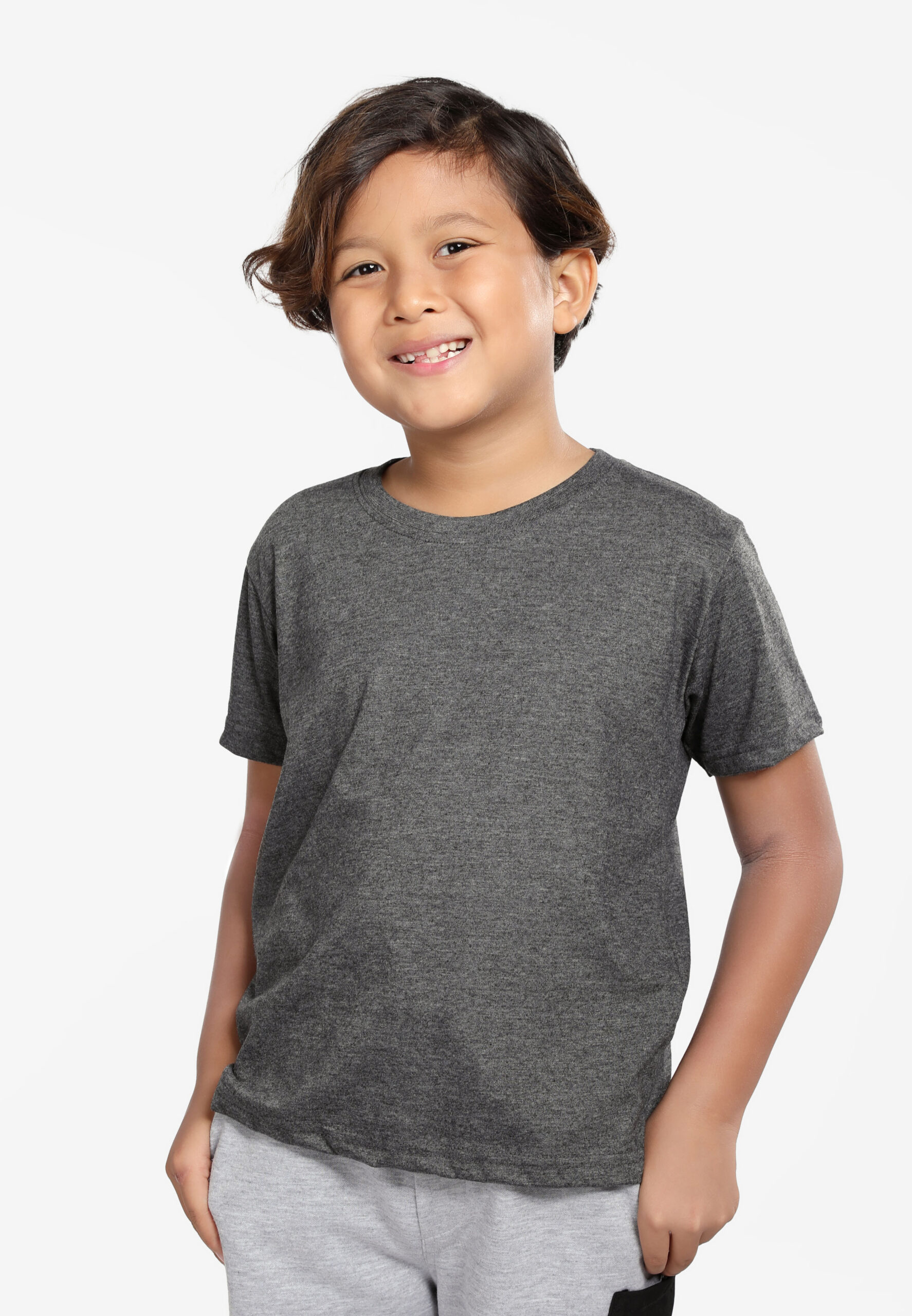 Cotton Round Neck Kids-Dark Melange (PK-901-42) - Image 6