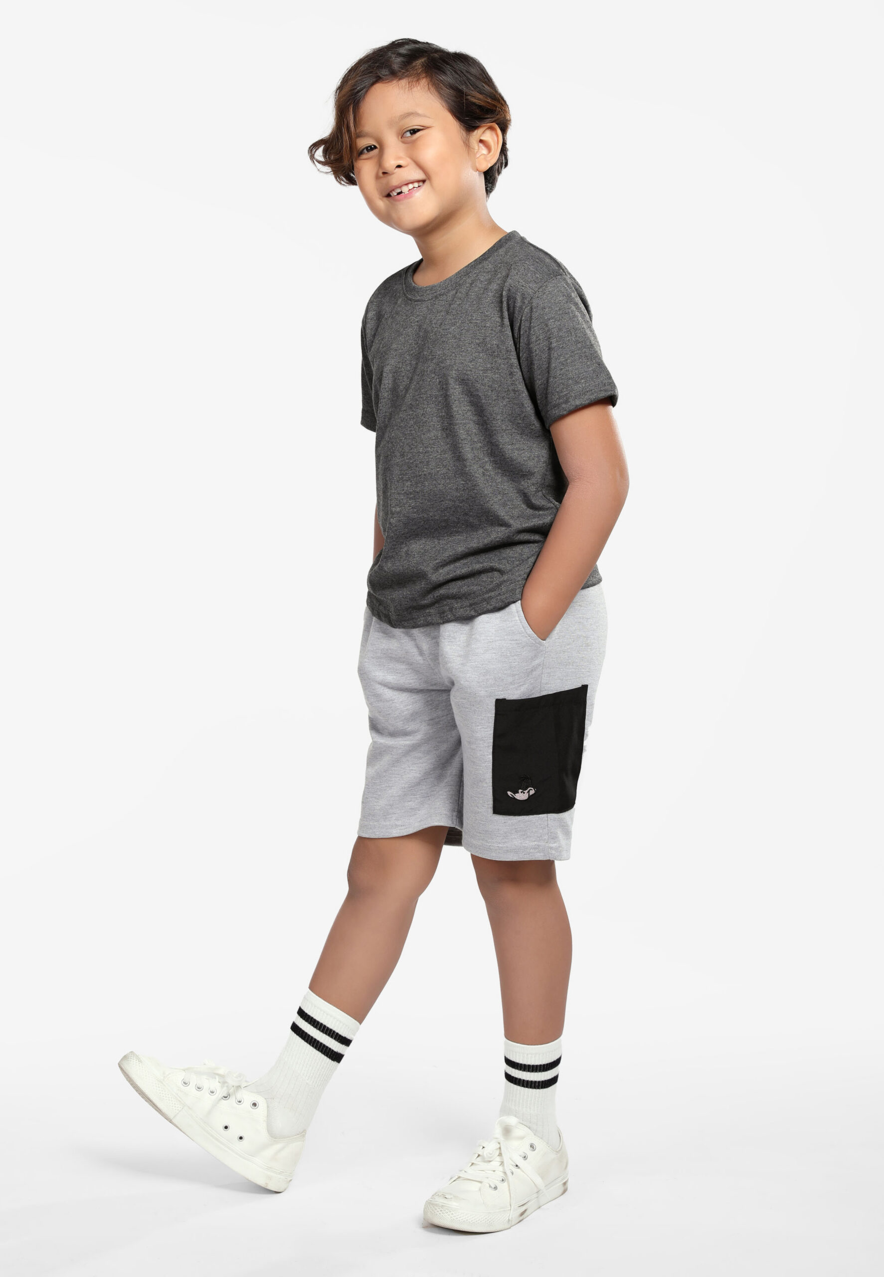 Cotton Round Neck Kids-Dark Melange (PK-901-42) - Image 7