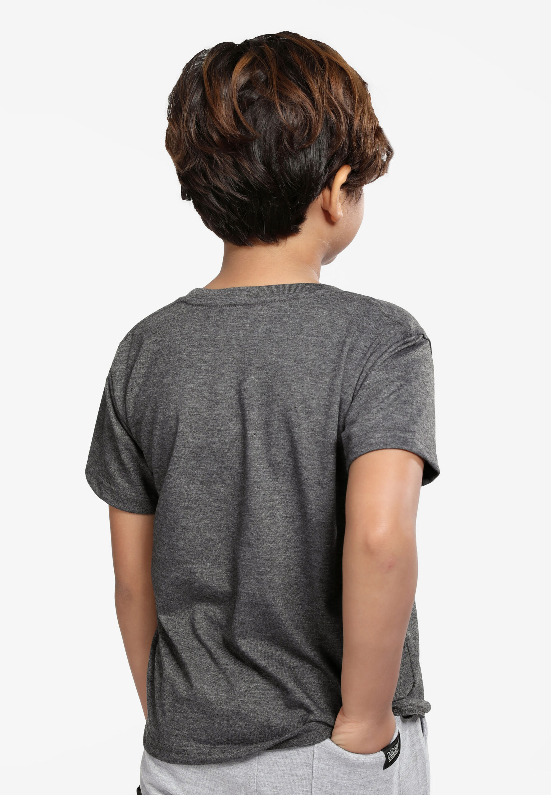Cotton Round Neck Kids-Dark Melange (PK-901-42) - Image 8