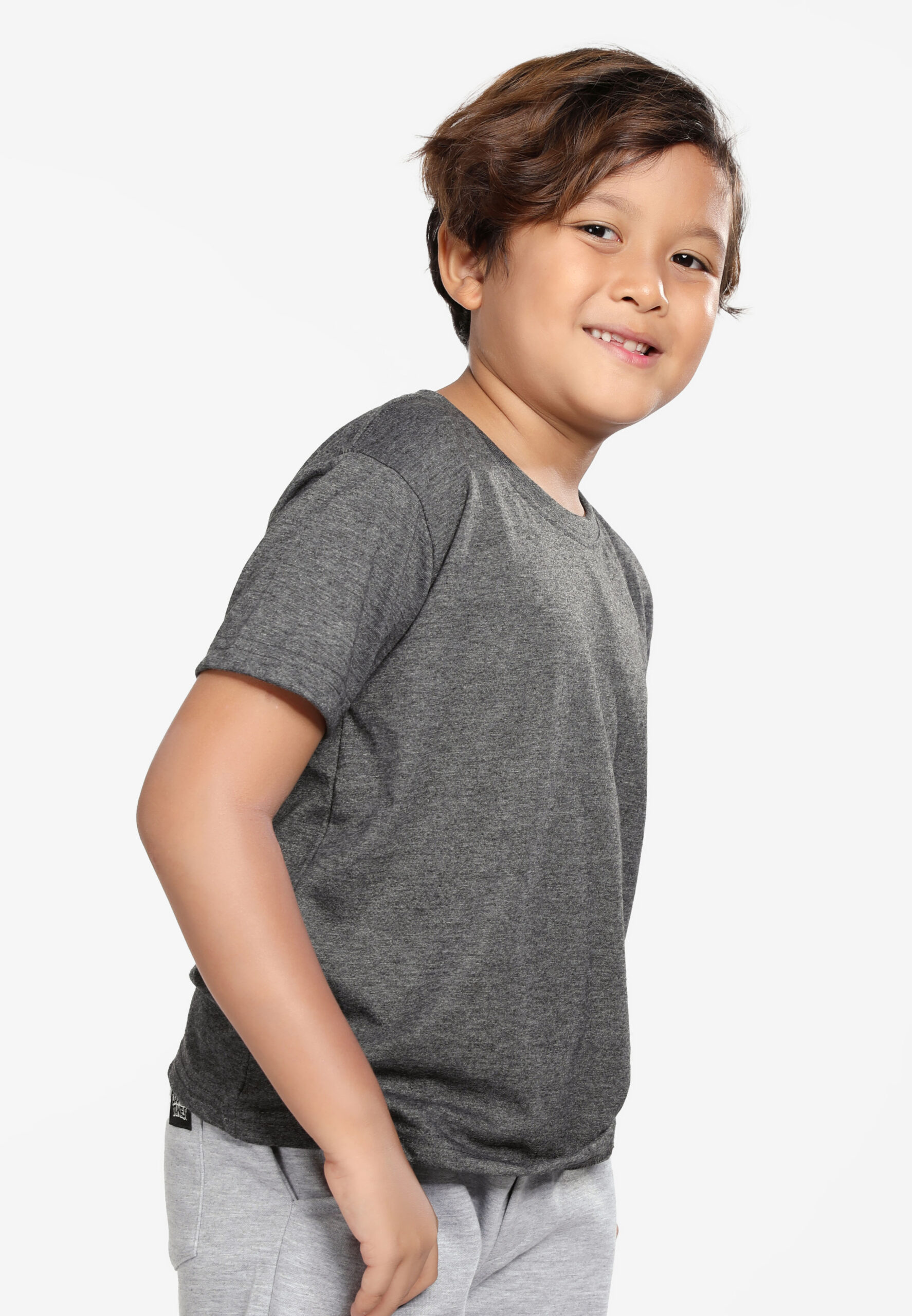 Cotton Round Neck Kids-Dark Melange (PK-901-42) - Image 9