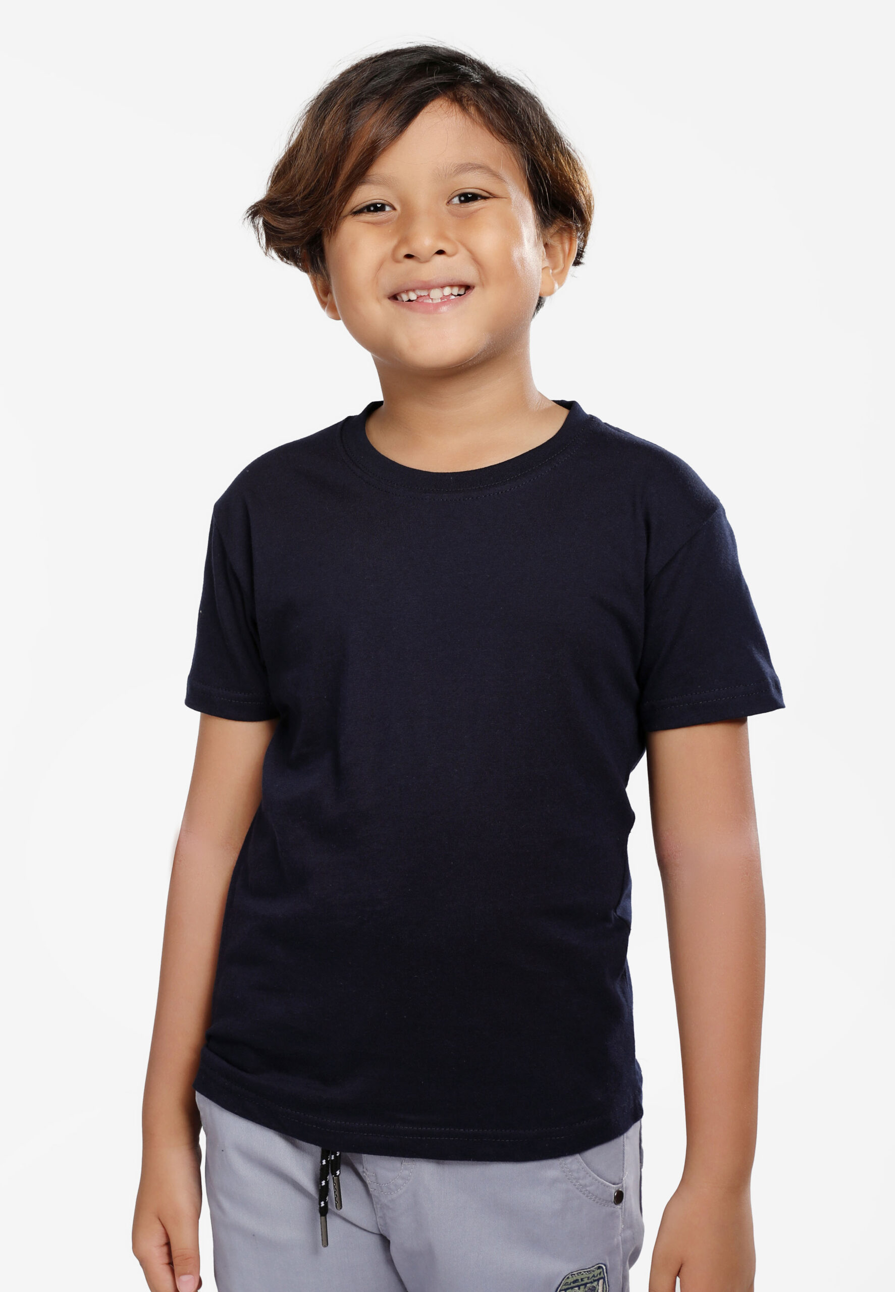100% Cotton Round Neck Kids-Navy (PK-901-08) - Image 6