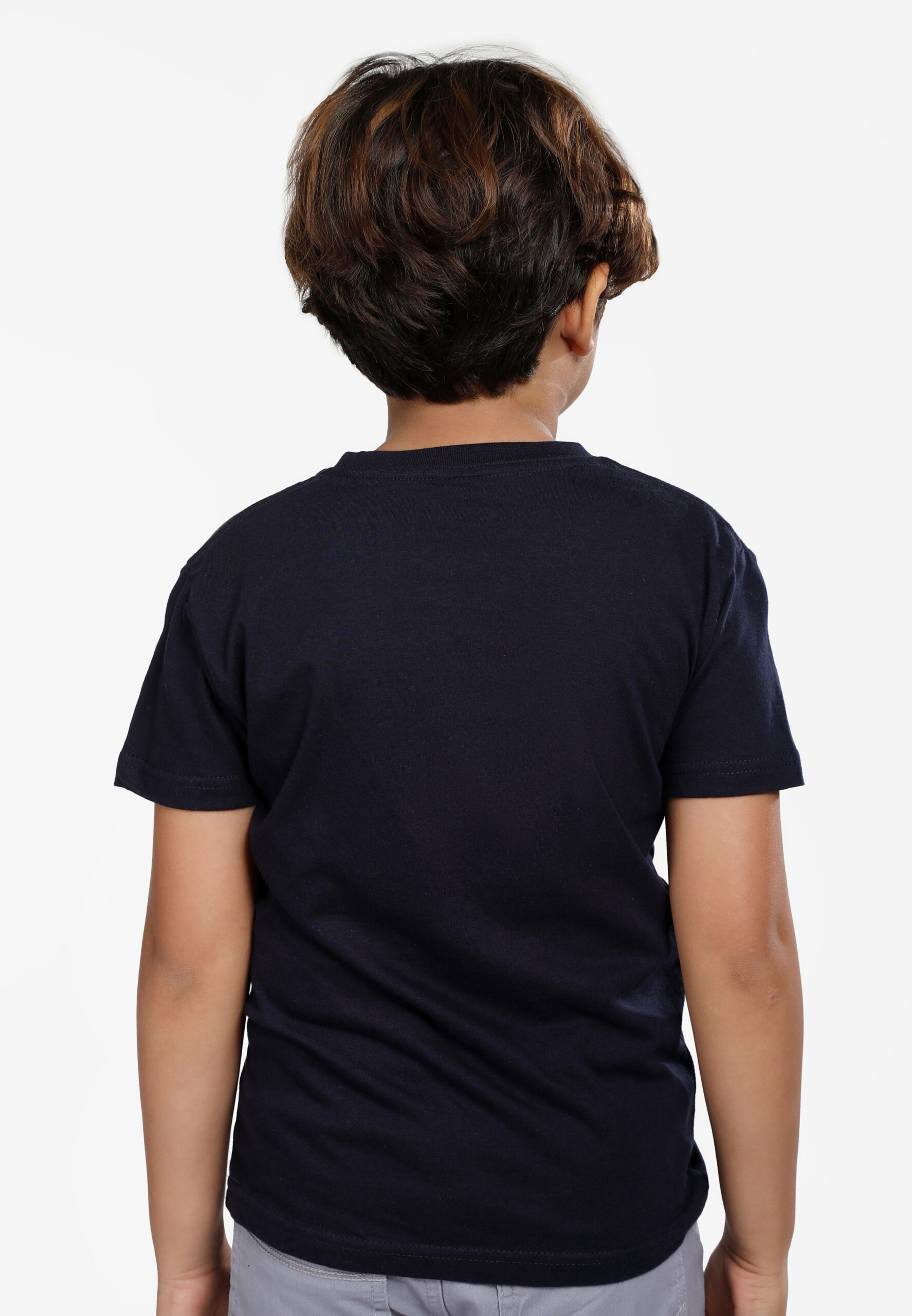 100% Cotton Round Neck Kids-Navy (PK-901-08) - Image 8