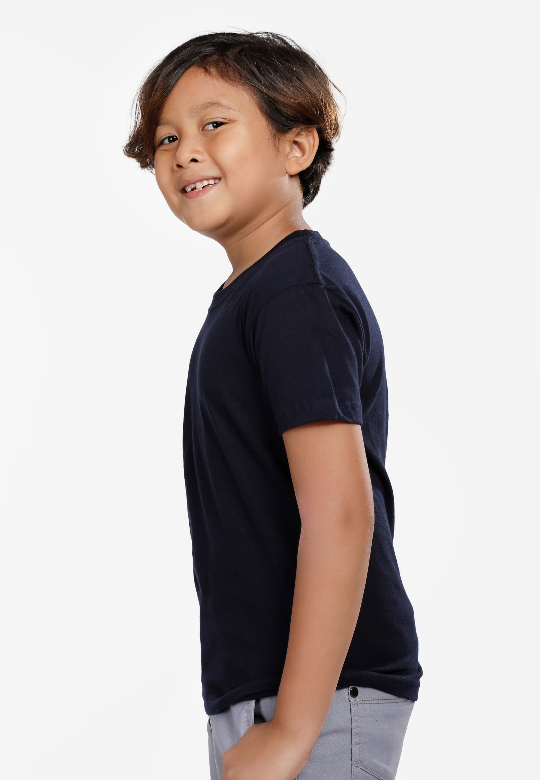 100% Cotton Round Neck Kids-Navy (PK-901-08) - Image 9