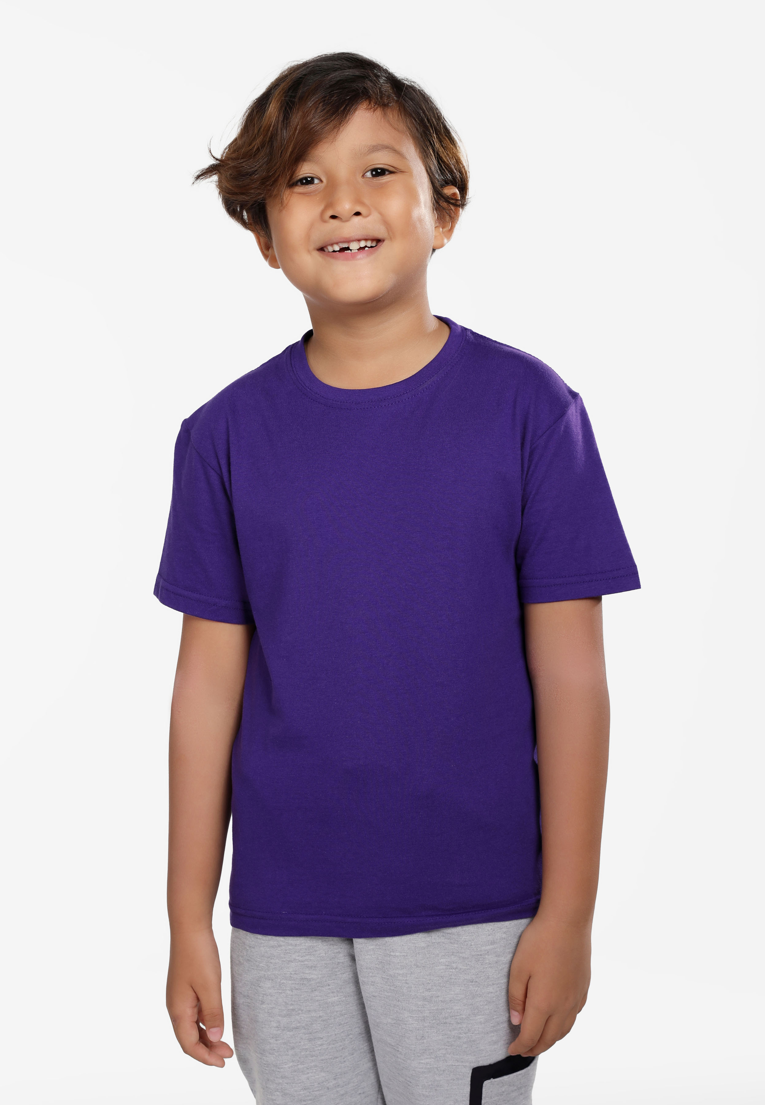 100% Cotton Round Neck Kids-Purple (PK-901-29) - Panbasic