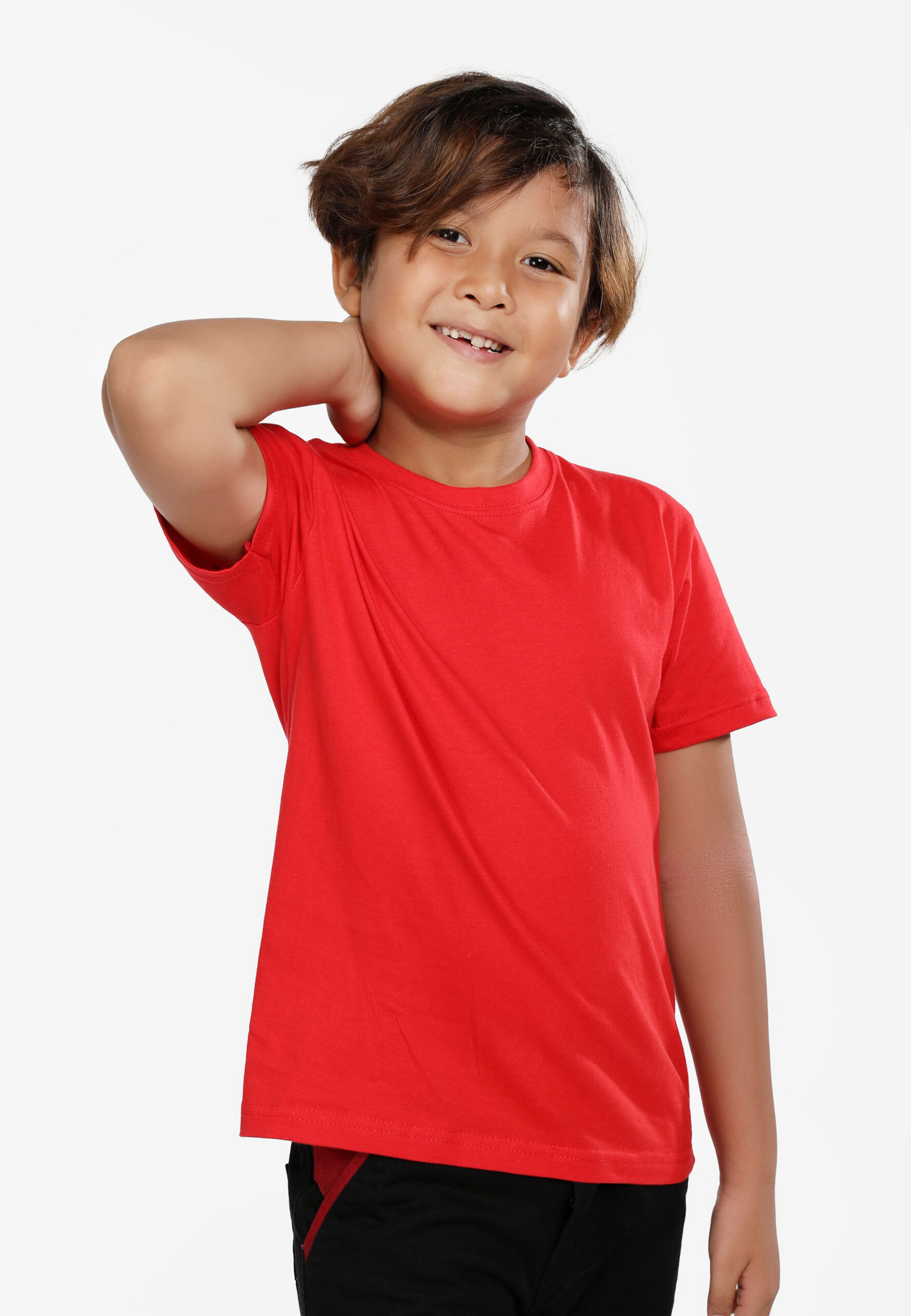 100% Cotton Round Neck Kids-Red (PK-901-06) - Image 4