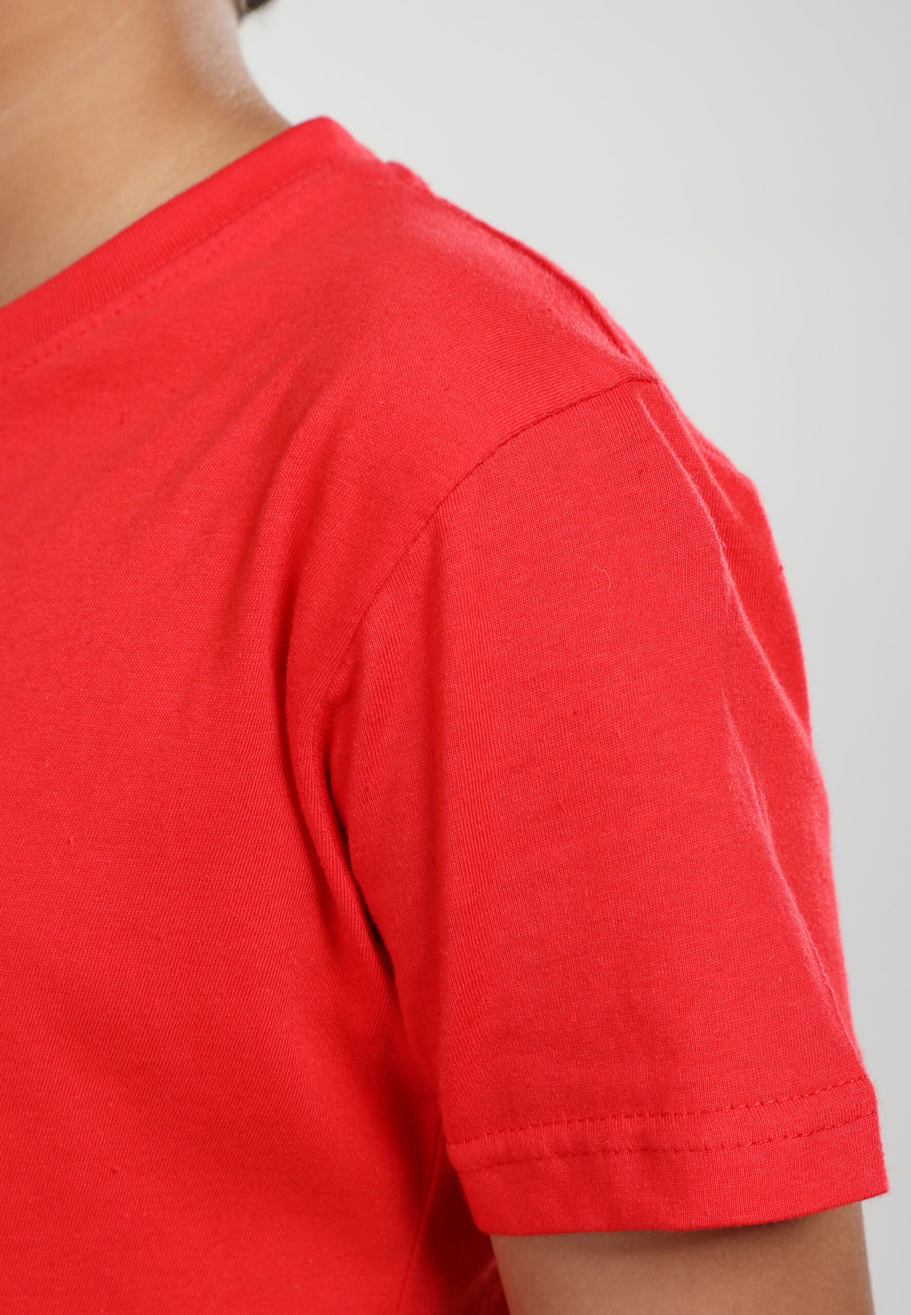 100% Cotton Round Neck Kids-Red (PK-901-06) - Image 5