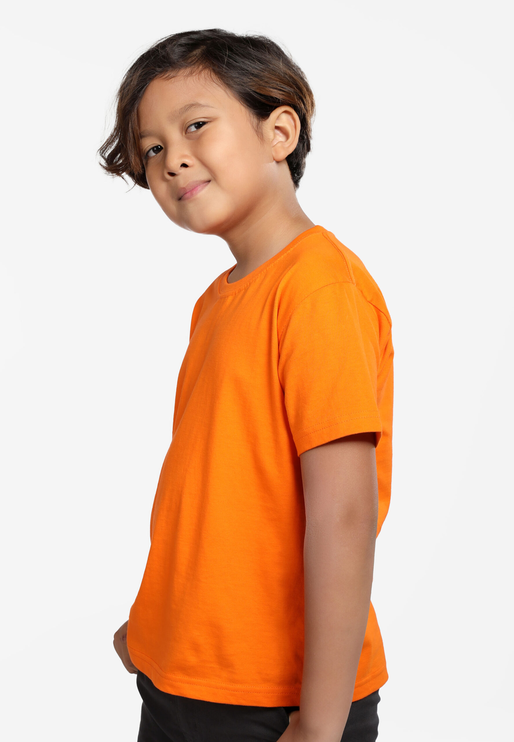100% Cotton Round Neck Kids-Orange (PK-901-04) - Image 4