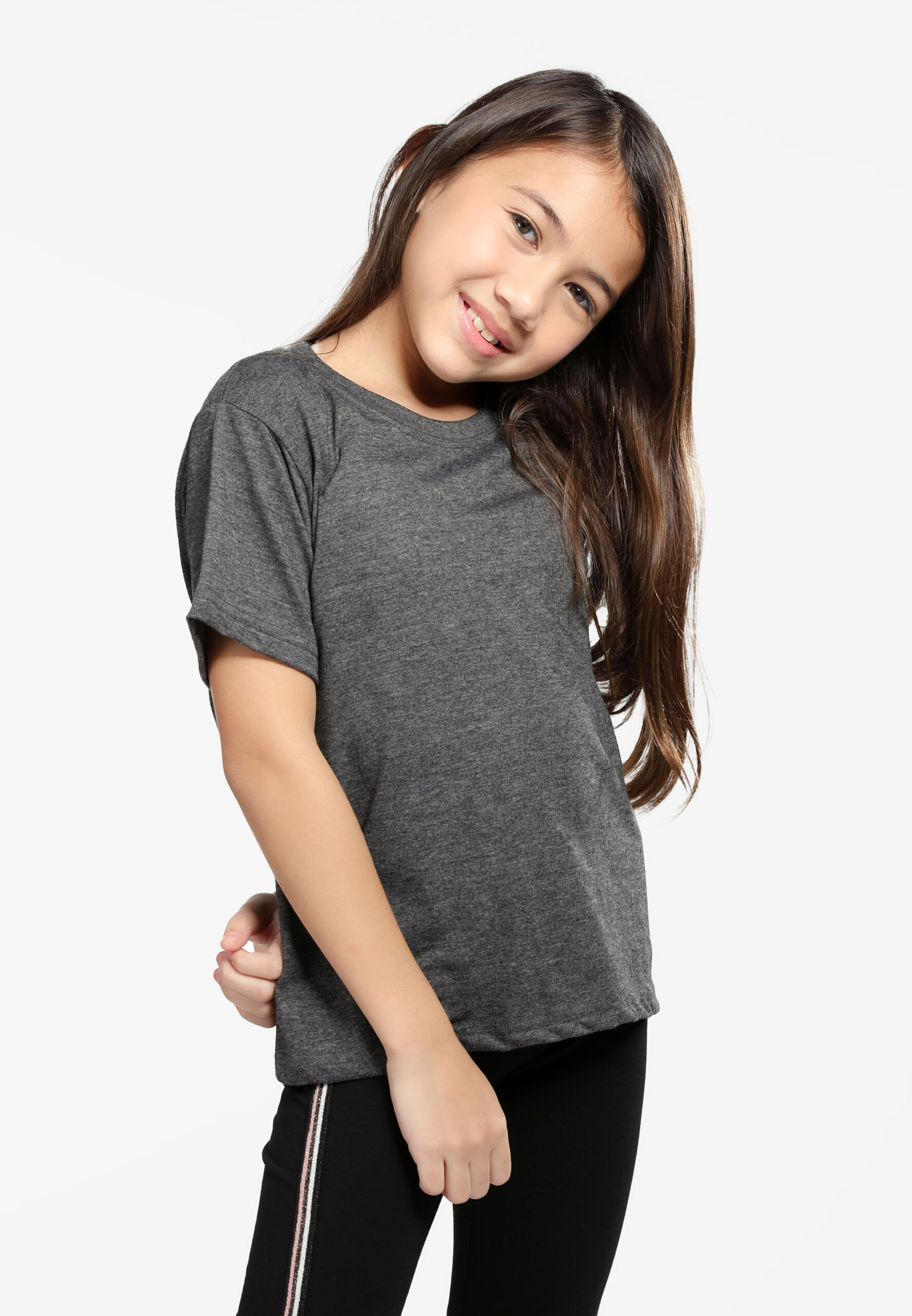 Cotton Round Neck Kids-Dark Melange (PK-901-42) - Image 4