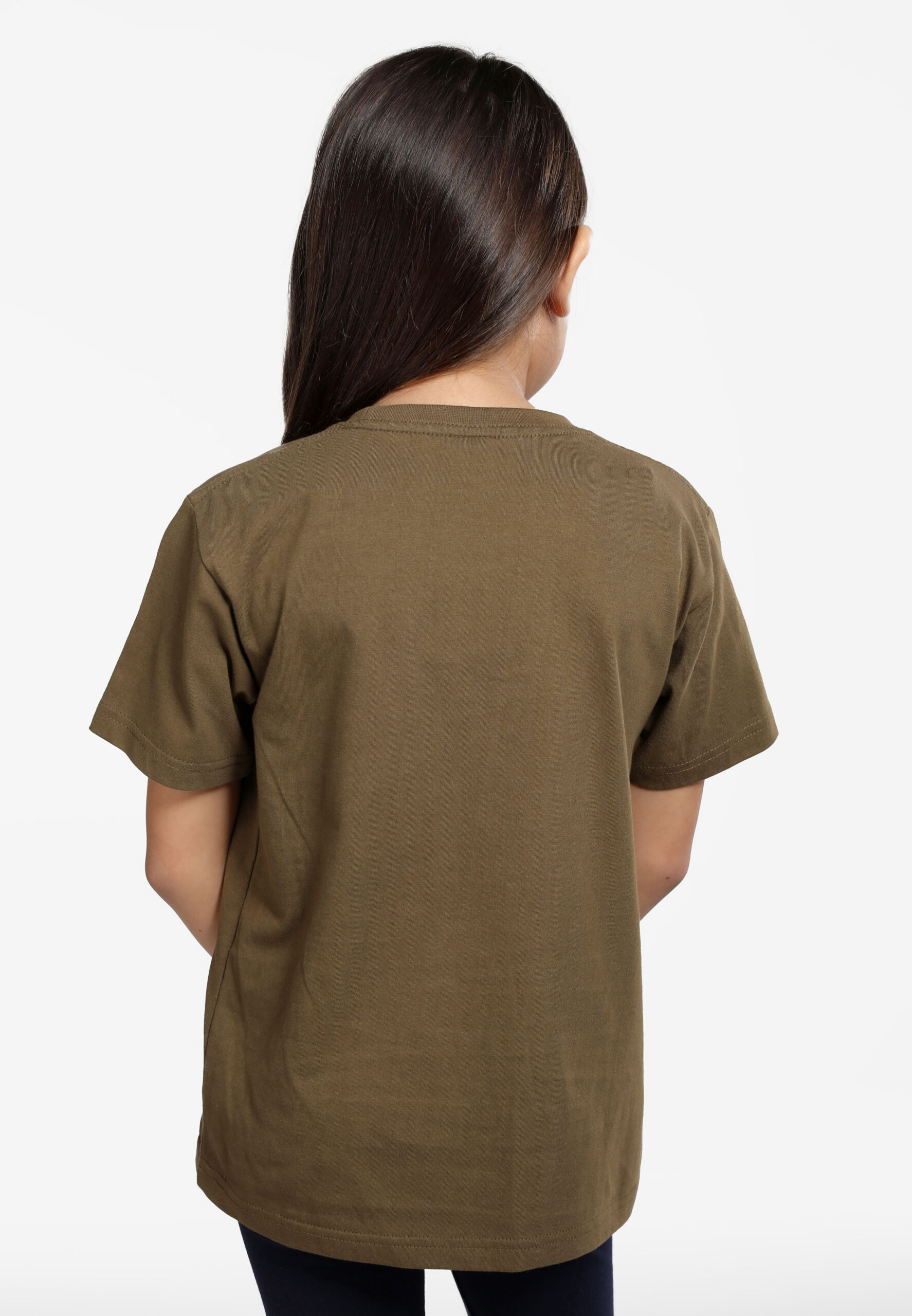 100% Cotton Round Neck Kids-Khaki (PK-901-59) - Image 3