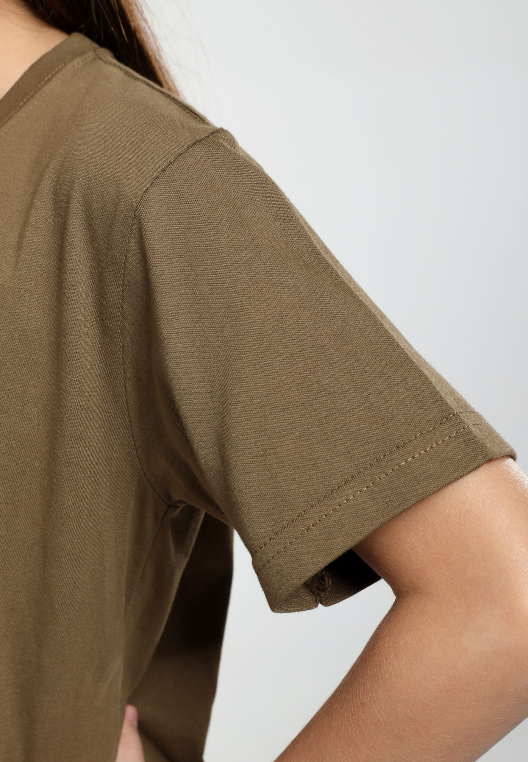 100% Cotton Round Neck Kids-Khaki (PK-901-59) - Image 5