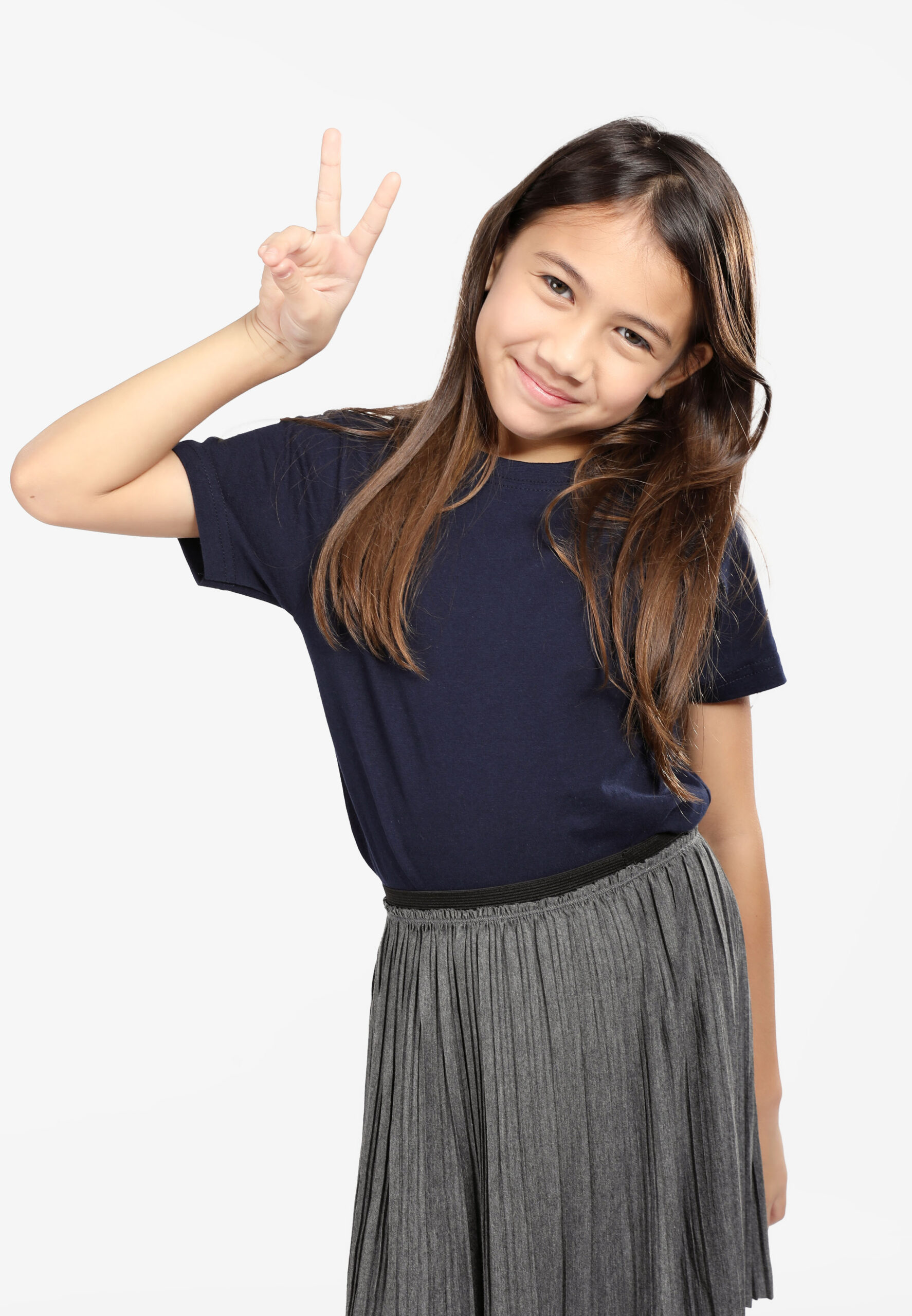 100% Cotton Round Neck Kids-Navy (PK-901-08) - Image 4