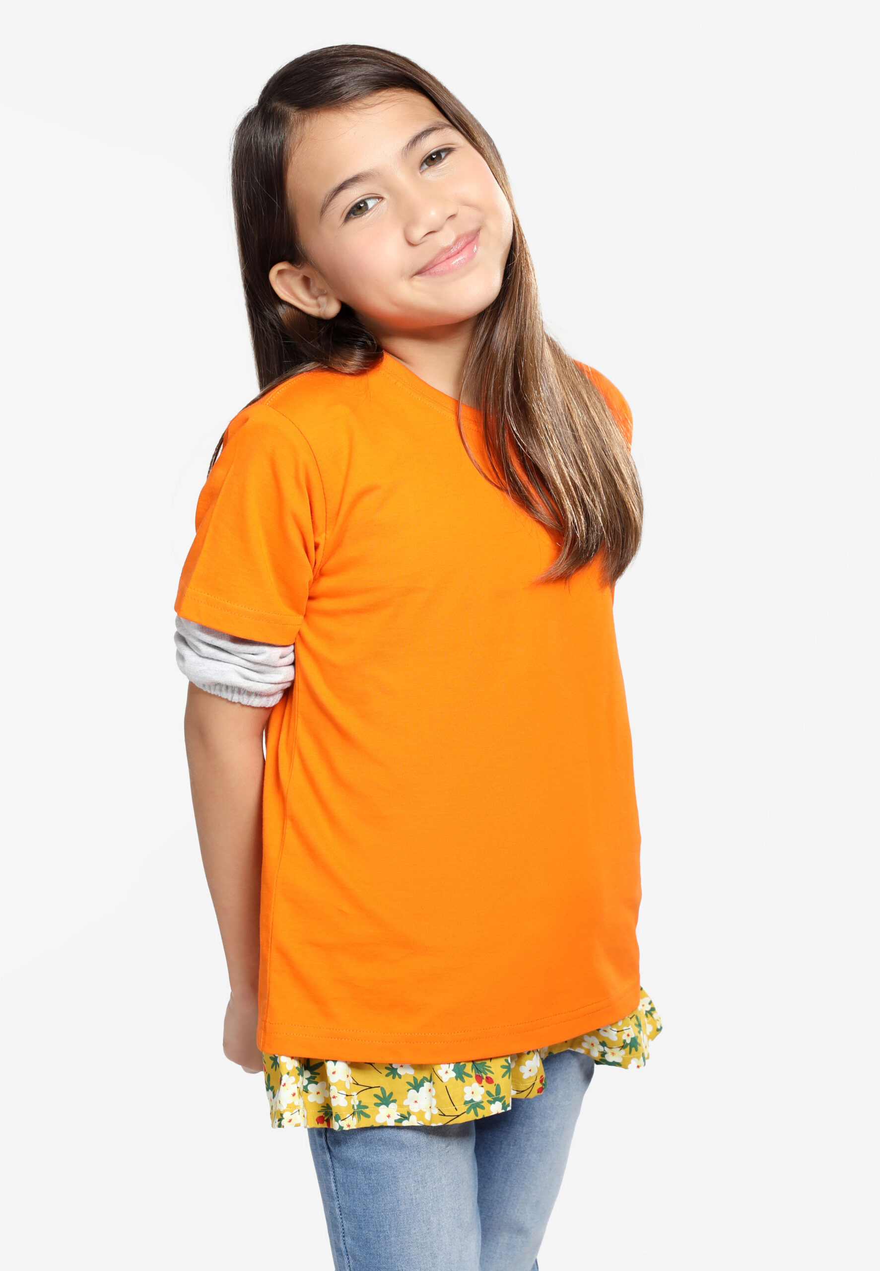 100% Cotton Round Neck Kids-Orange (PK-901-04) - Image 6