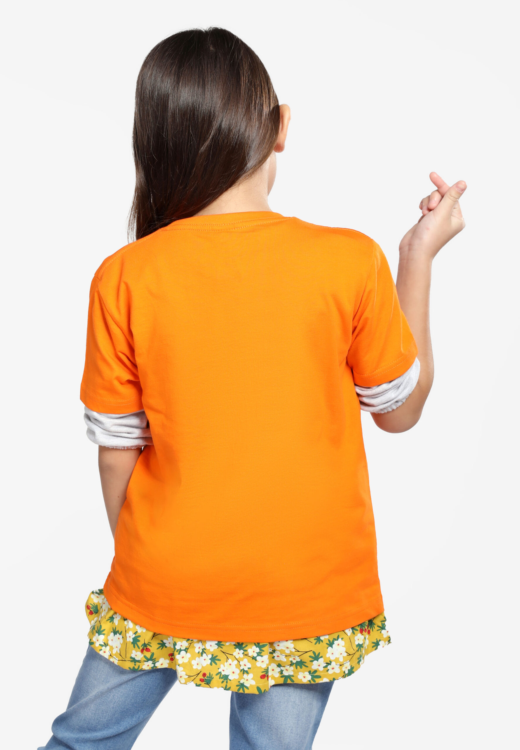 100% Cotton Round Neck Kids-Orange (PK-901-04) - Image 8