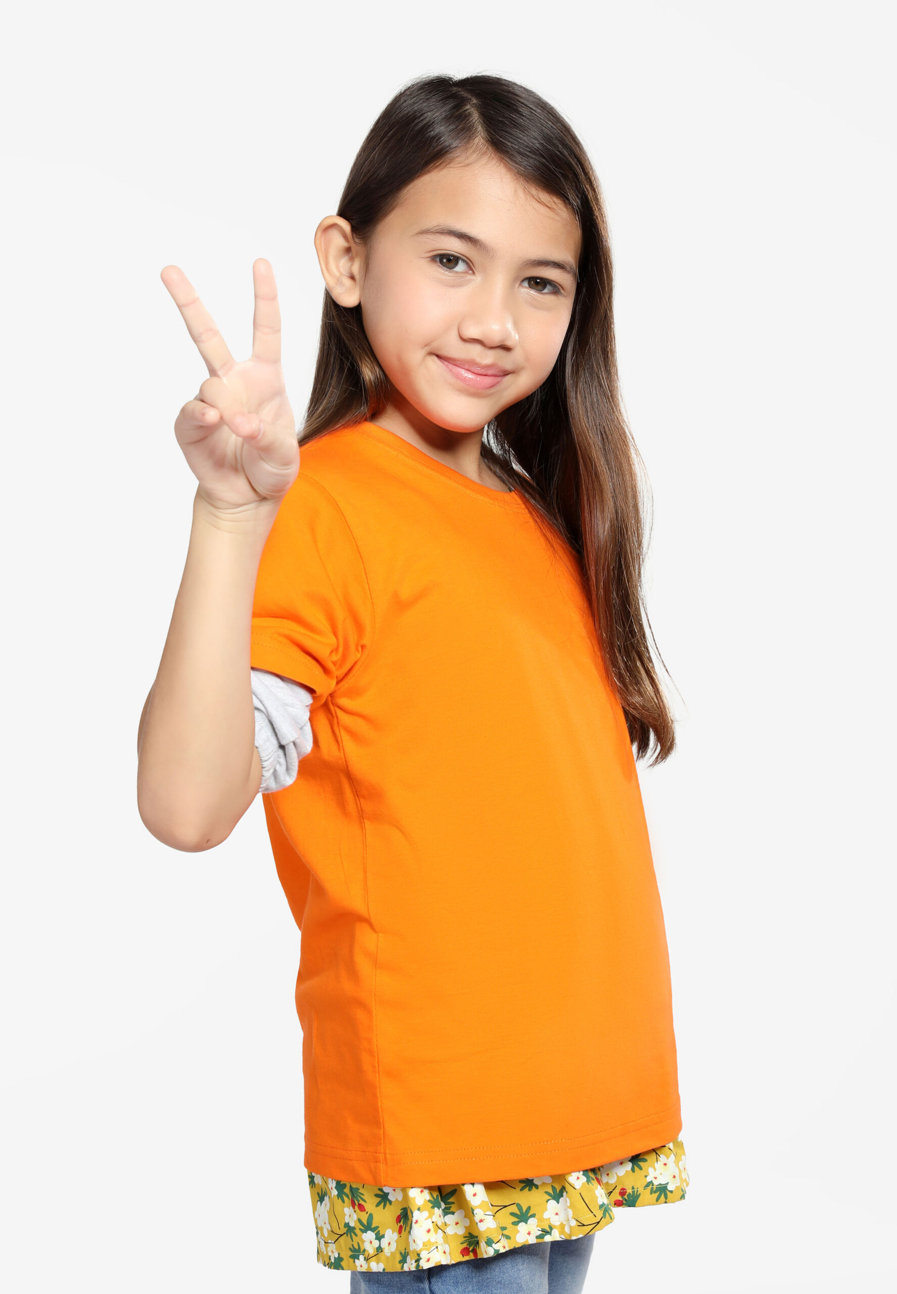 100% Cotton Round Neck Kids-Orange (PK-901-04) - Image 9