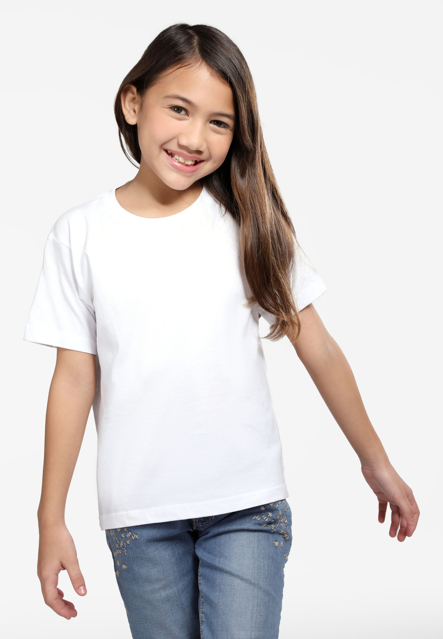 100% Cotton Round Neck Kids-White (PK-901-01) - Image 5
