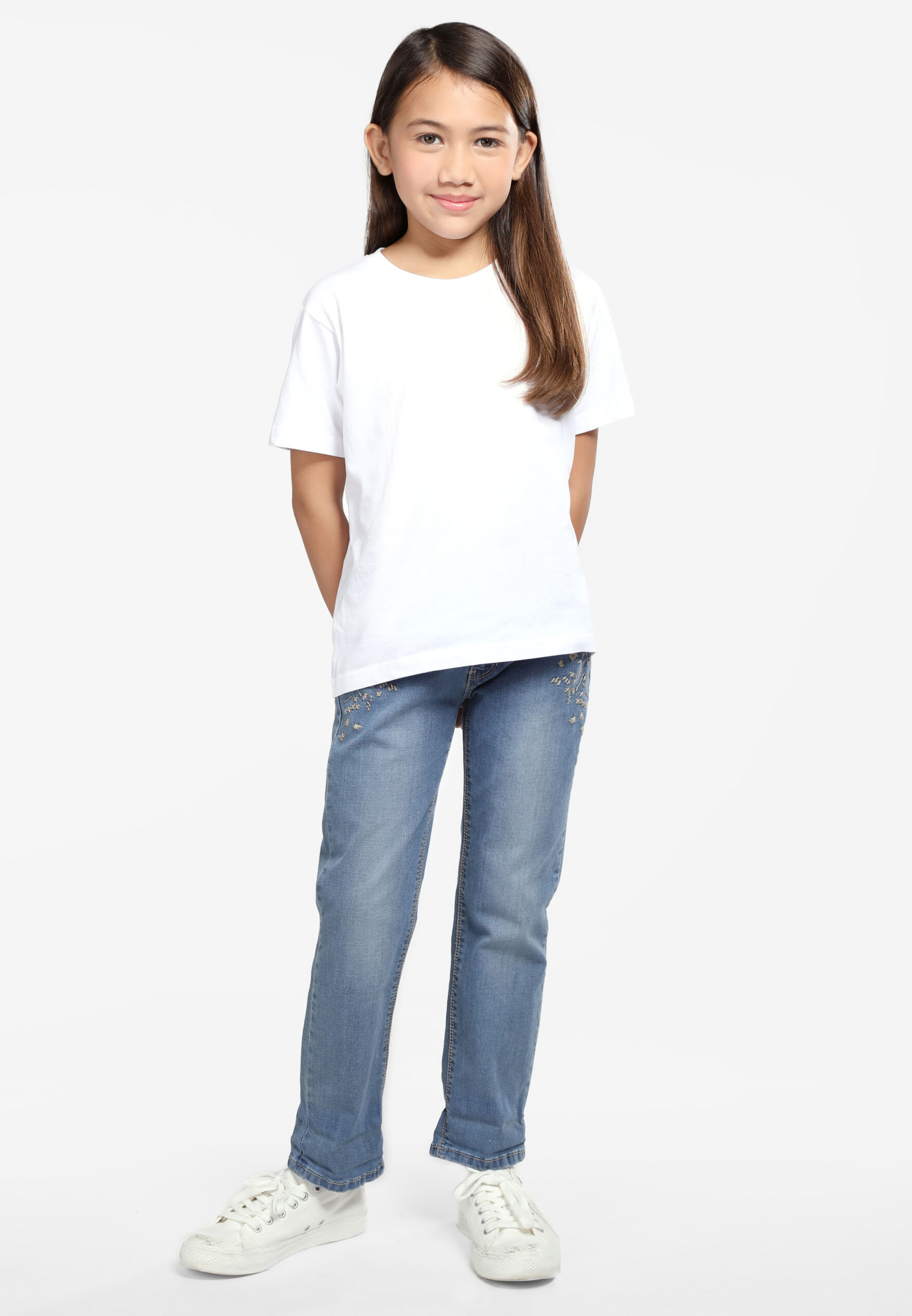 100% Cotton Round Neck Kids-White (PK-901-01) - Image 6