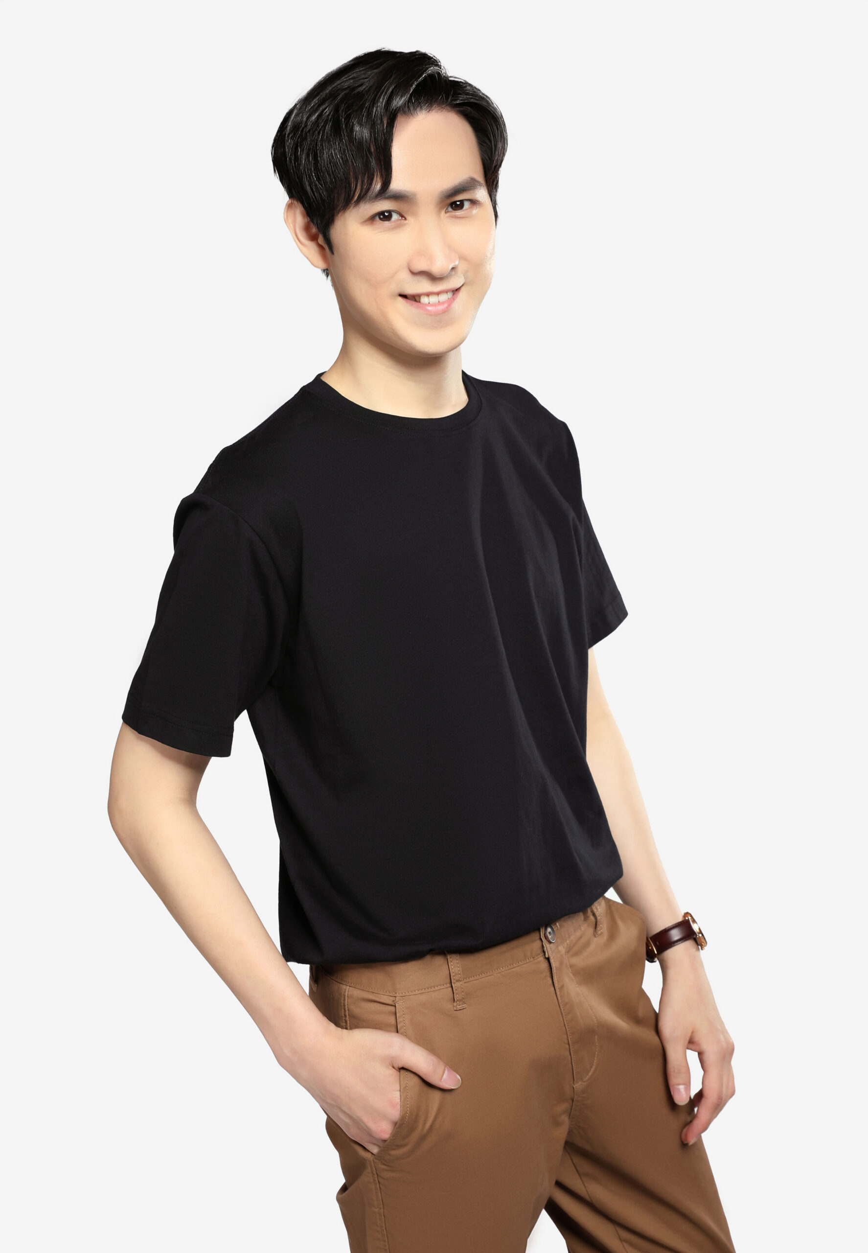 Premium Cotton Round Neck- Black (P-902-09) - Image 4