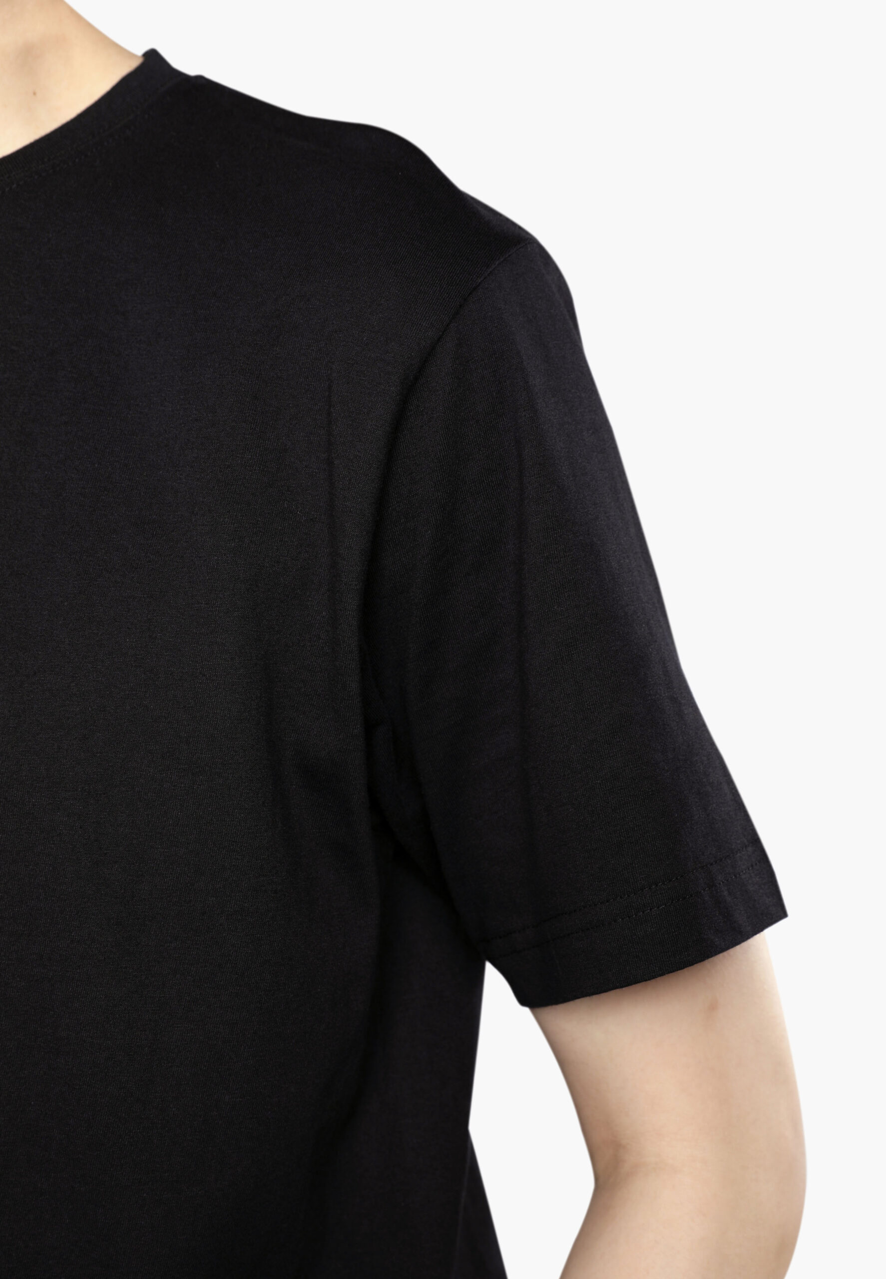 Premium Cotton Round Neck- Black (P-902-09) - Image 5