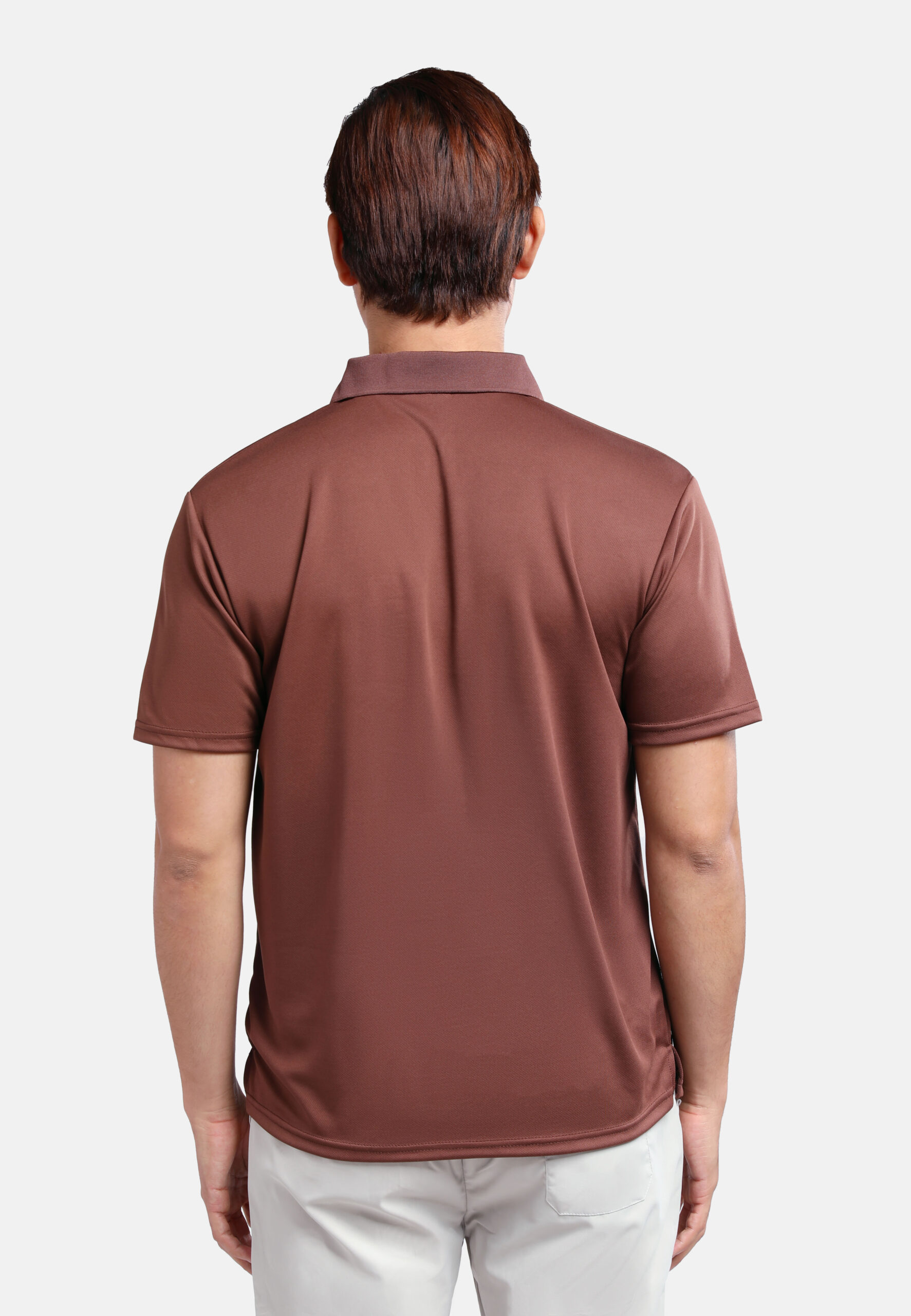 AIRtec Quick Dry Polo- Microfiber Mini Mesh-Dark Brown (P-703-34) - Image 11