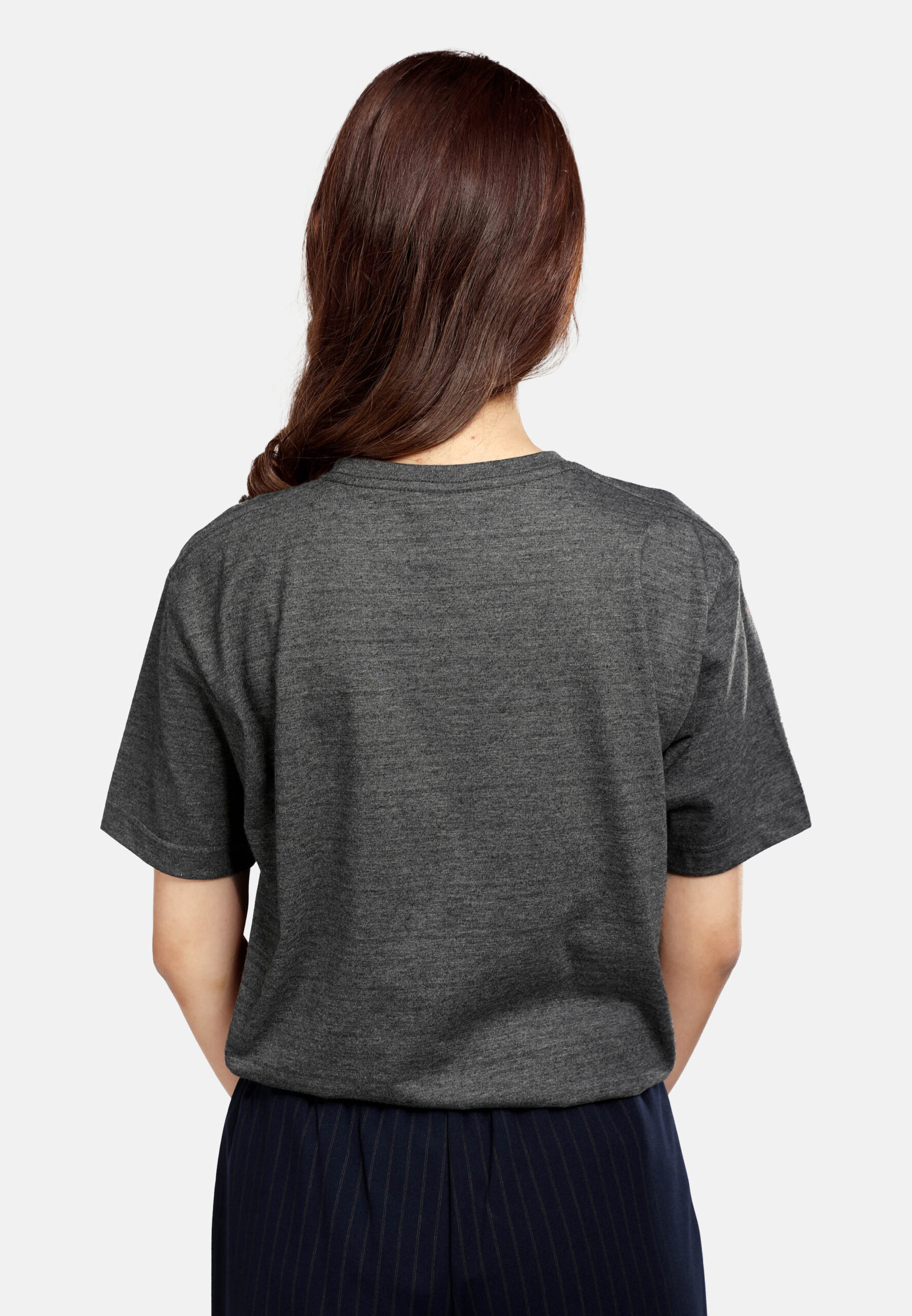 Premium Cotton Round Neck- Dark Melange (P-902-42) - Image 3