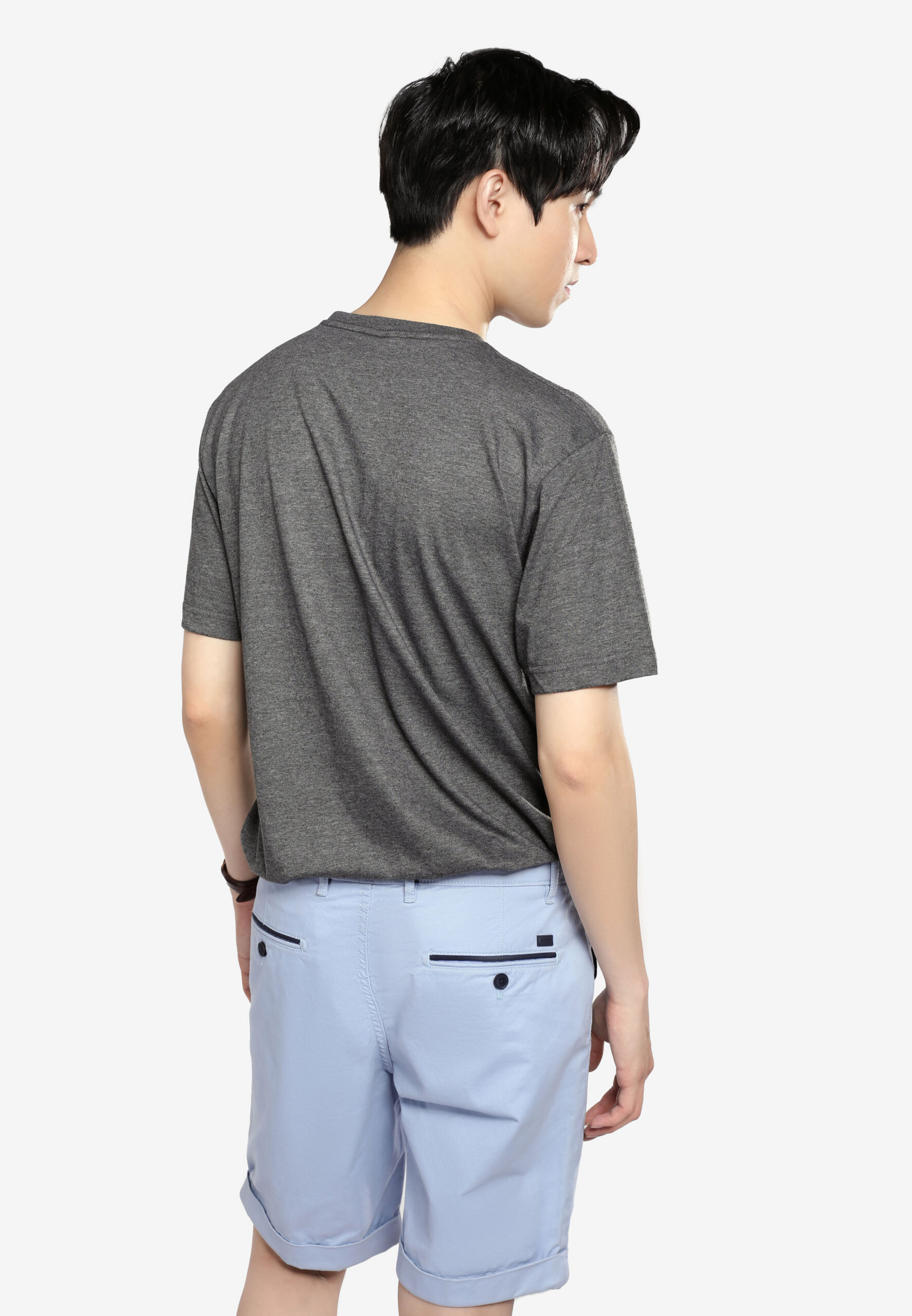 Cotton Round Neck (160 grams)- Dark Melange (P-901-42) - Image 8