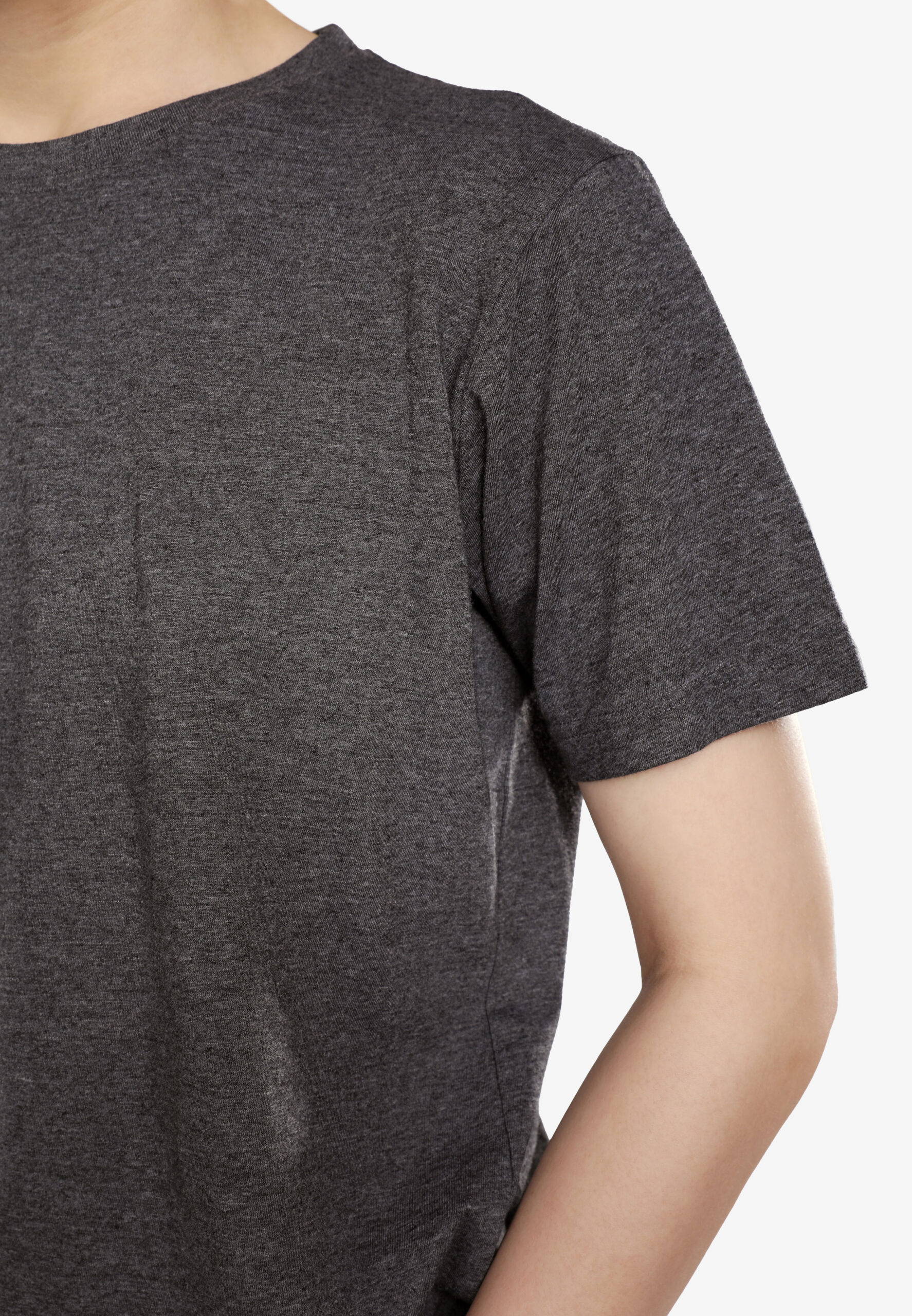 Premium Cotton Round Neck- Dark Melange (P-902-42) - Image 10