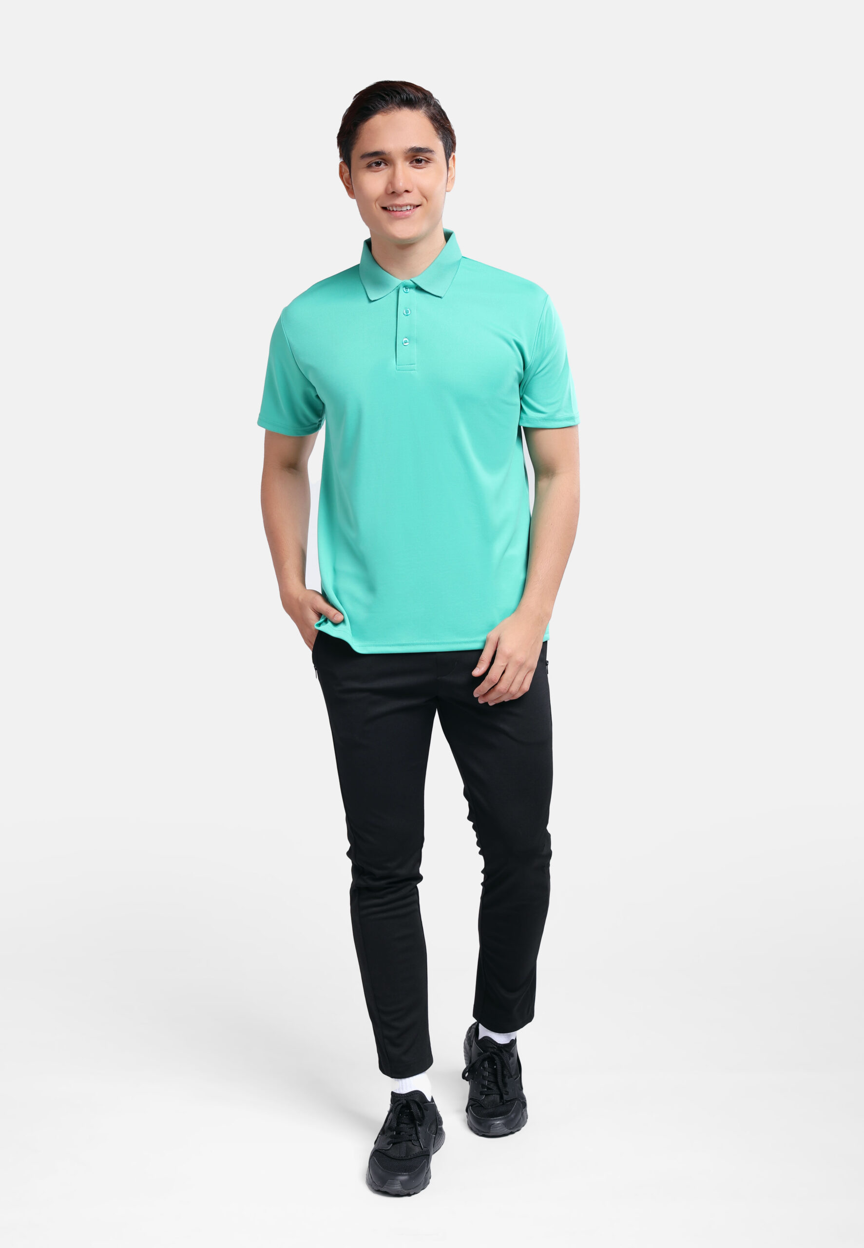 AIRtec Quick Dry Polo- Microfiber Mini Mesh-Emerald (P-703-27) - Image 7