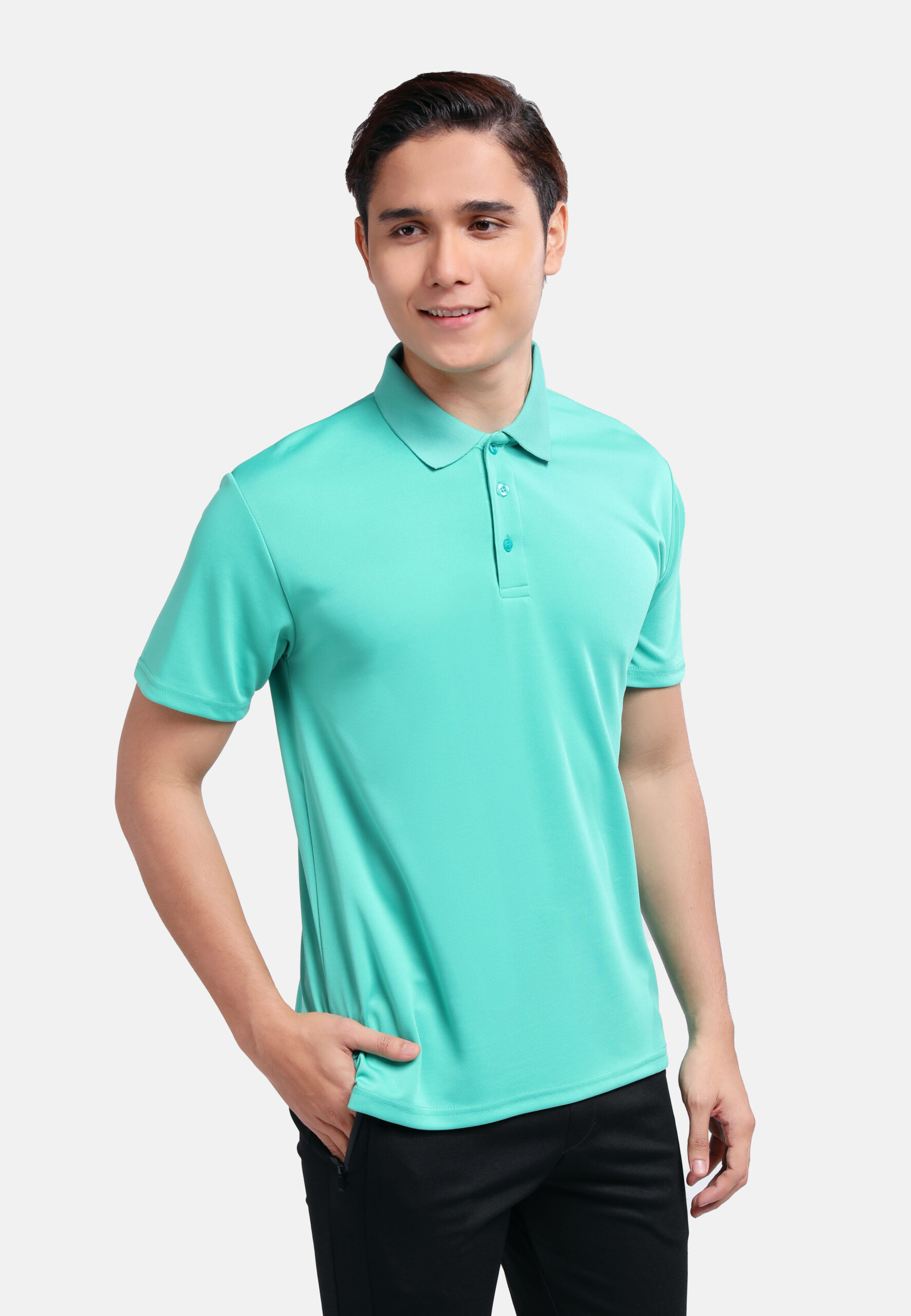AIRtec Quick Dry Polo- Microfiber Mini Mesh-Emerald (P-703-27) - Image 8