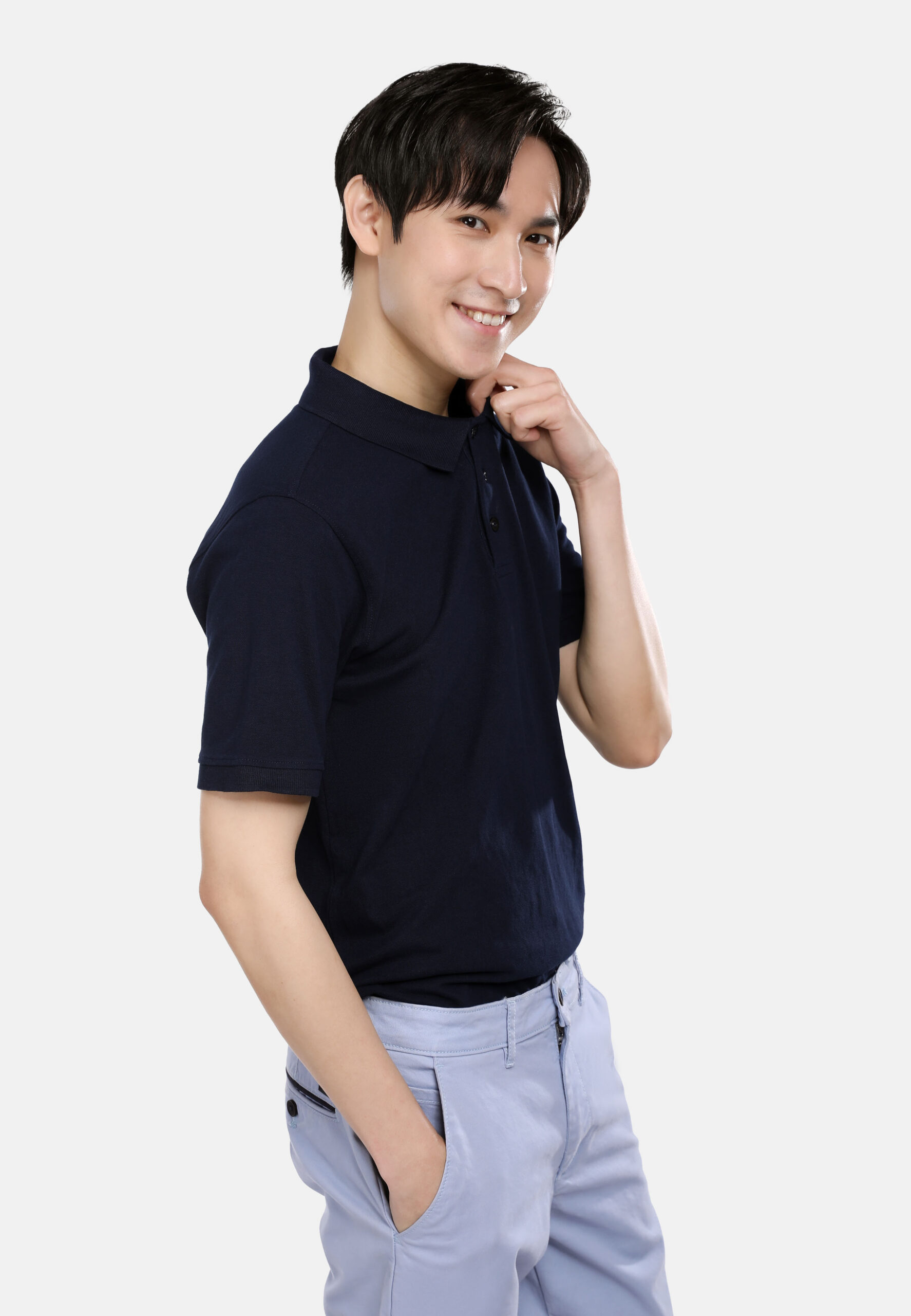 Premium Cotton Lacoste Polo-Navy (P-701-08) - Image 7
