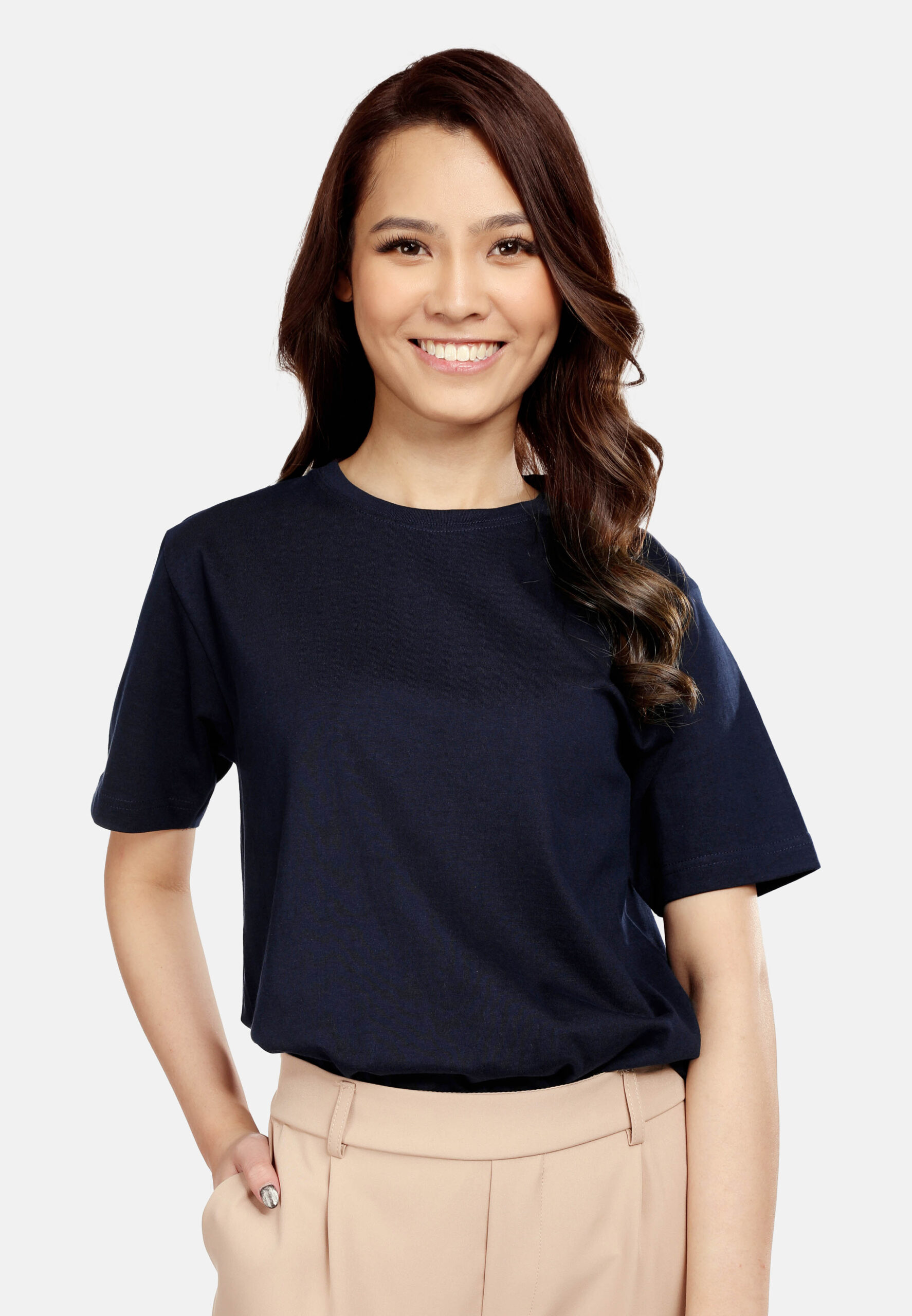 Premium Cotton Round Neck- Navy (P-902-08) - Image 6