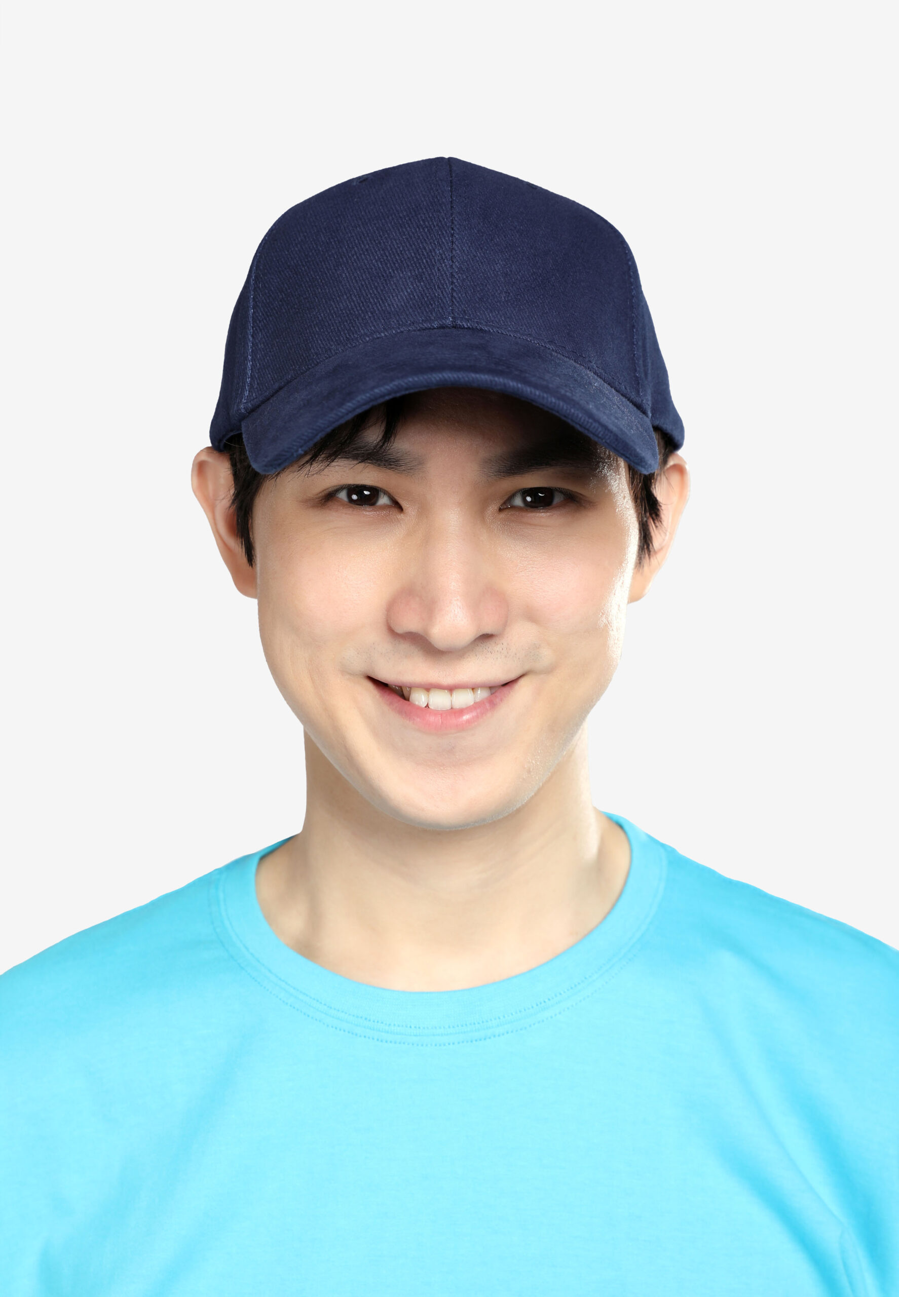 6 Panel Baseball Cap Adult Unisex-Navy (P-C01-08) - Image 5