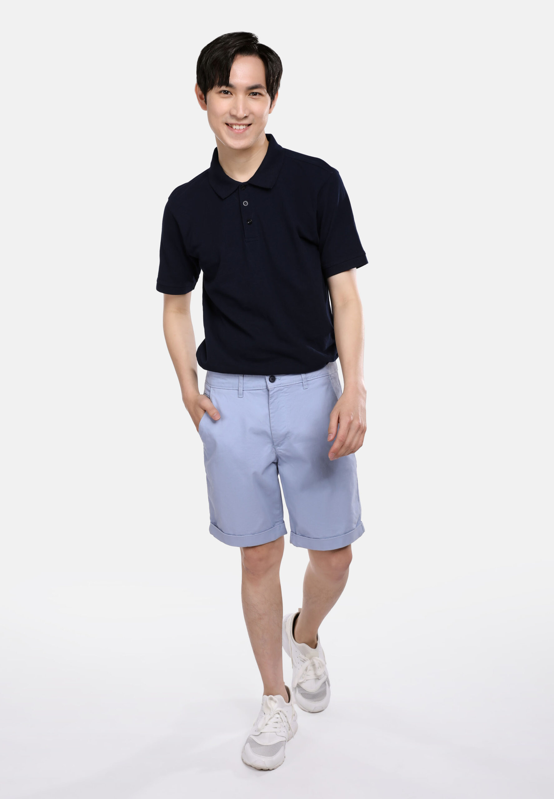Premium Cotton Lacoste Polo-Navy (P-701-08) - Image 8
