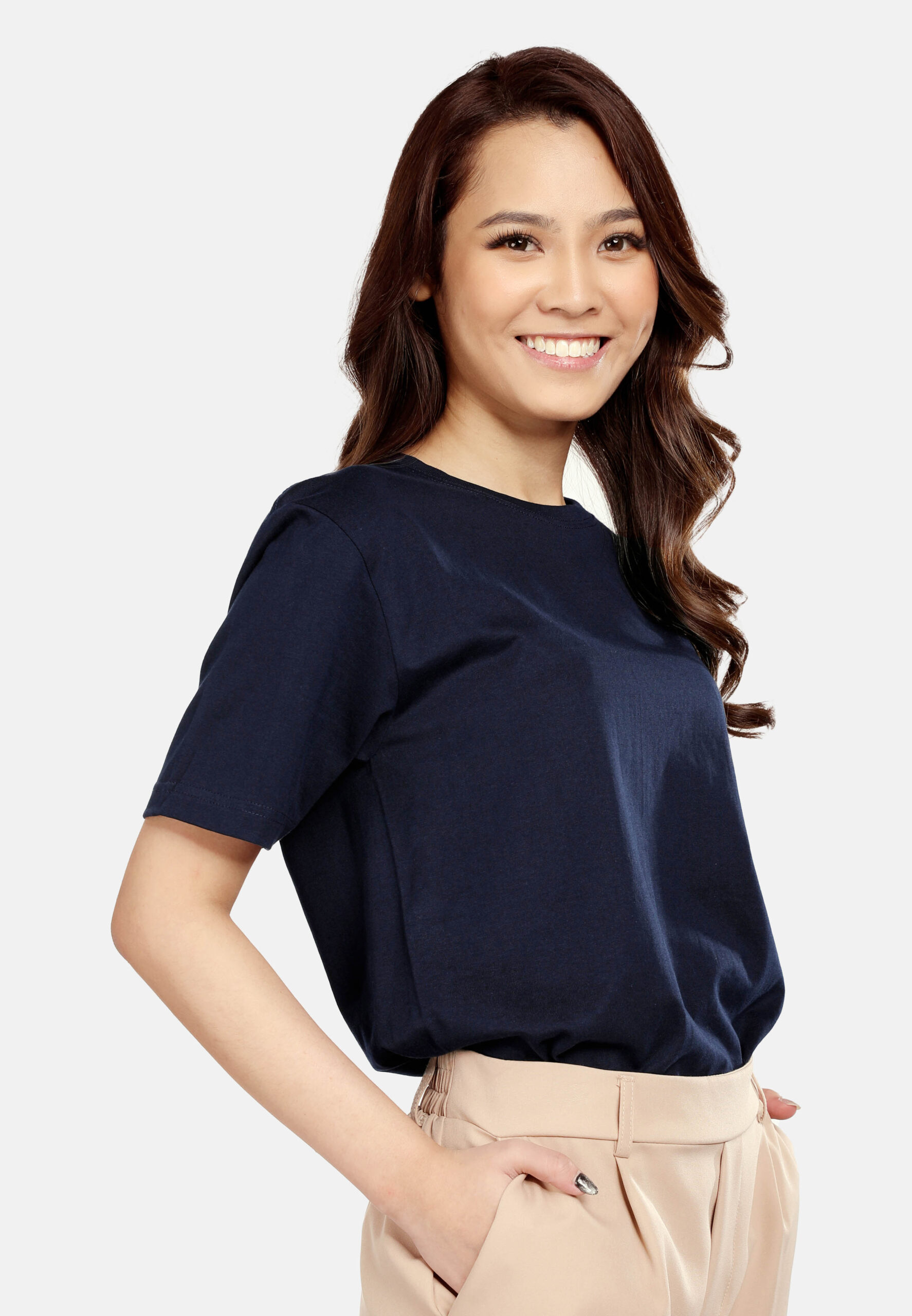 Premium Cotton Round Neck- Navy (P-902-08) - Image 9