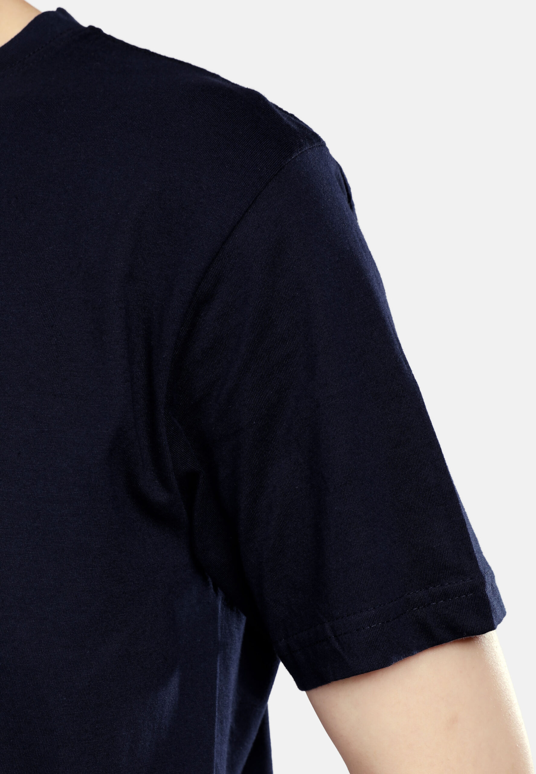 Premium Cotton Round Neck- Navy (P-902-08) - Image 5