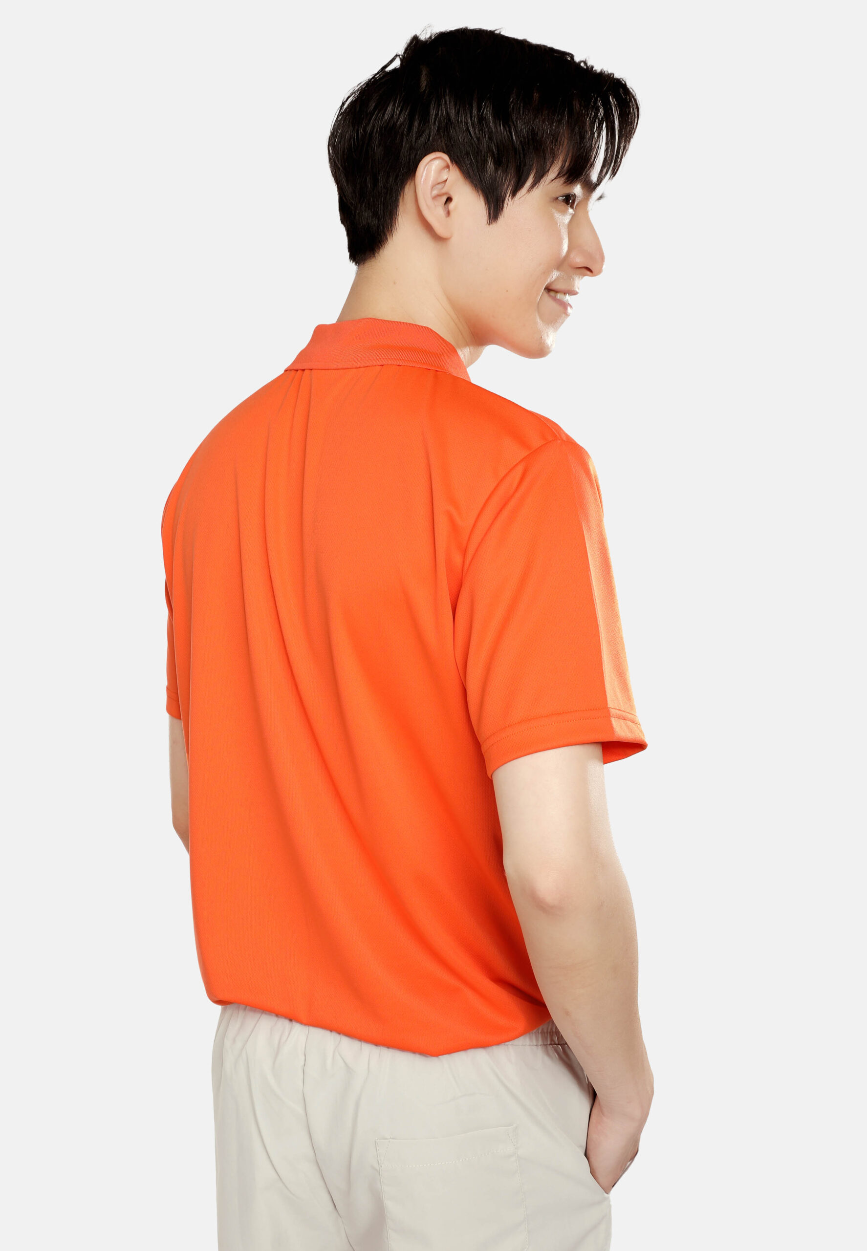 AIRtec Quick Dry Polo- Microfiber Mini Mesh-Orange (P-703-04) - Image 9