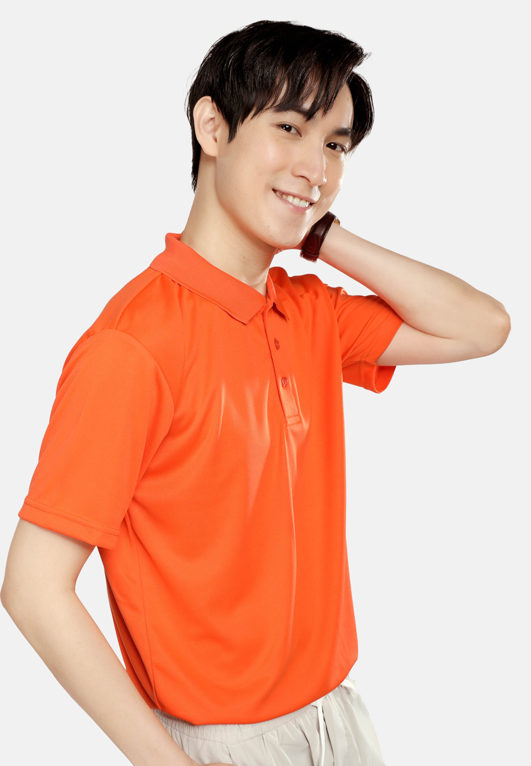 AIRtec Quick Dry Polo- Microfiber Mini Mesh-Orange (P-703-04) - Image 10