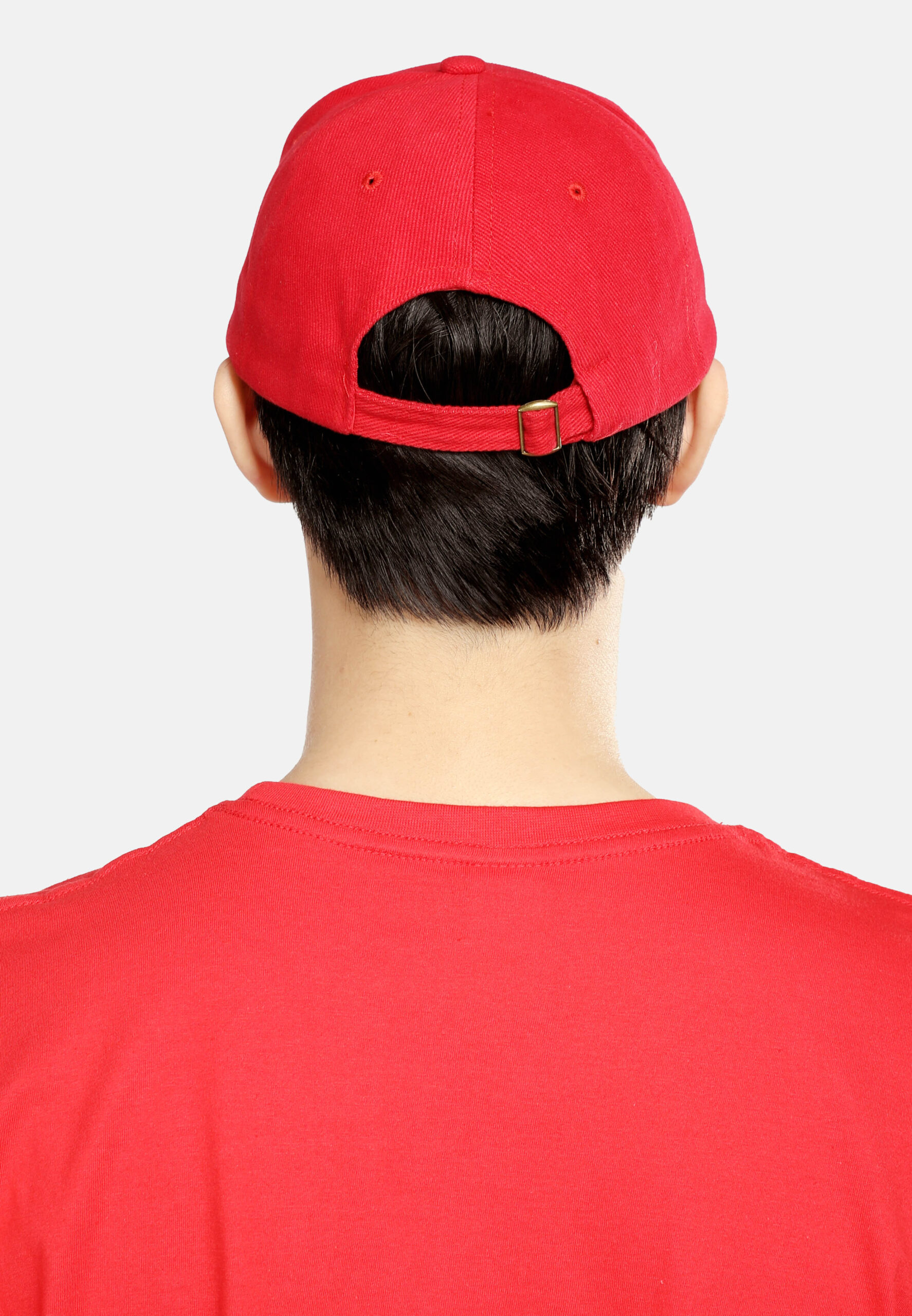 6 Panel Baseball Cap Adult Unisex-Red (P-C01-06) - Image 4