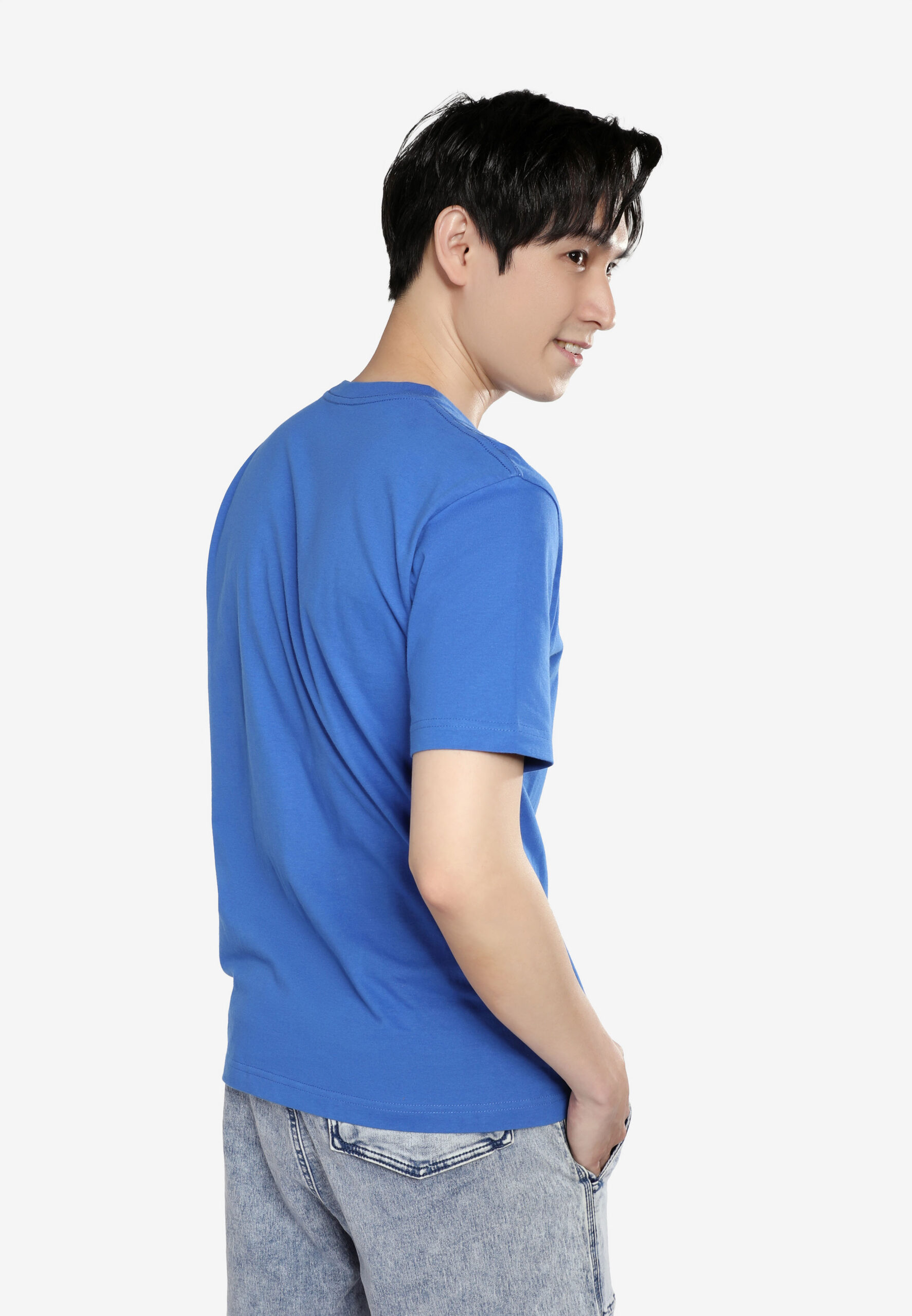 100% Cotton Round Neck (160 grams)- Royal (P-901-05) - Image 8