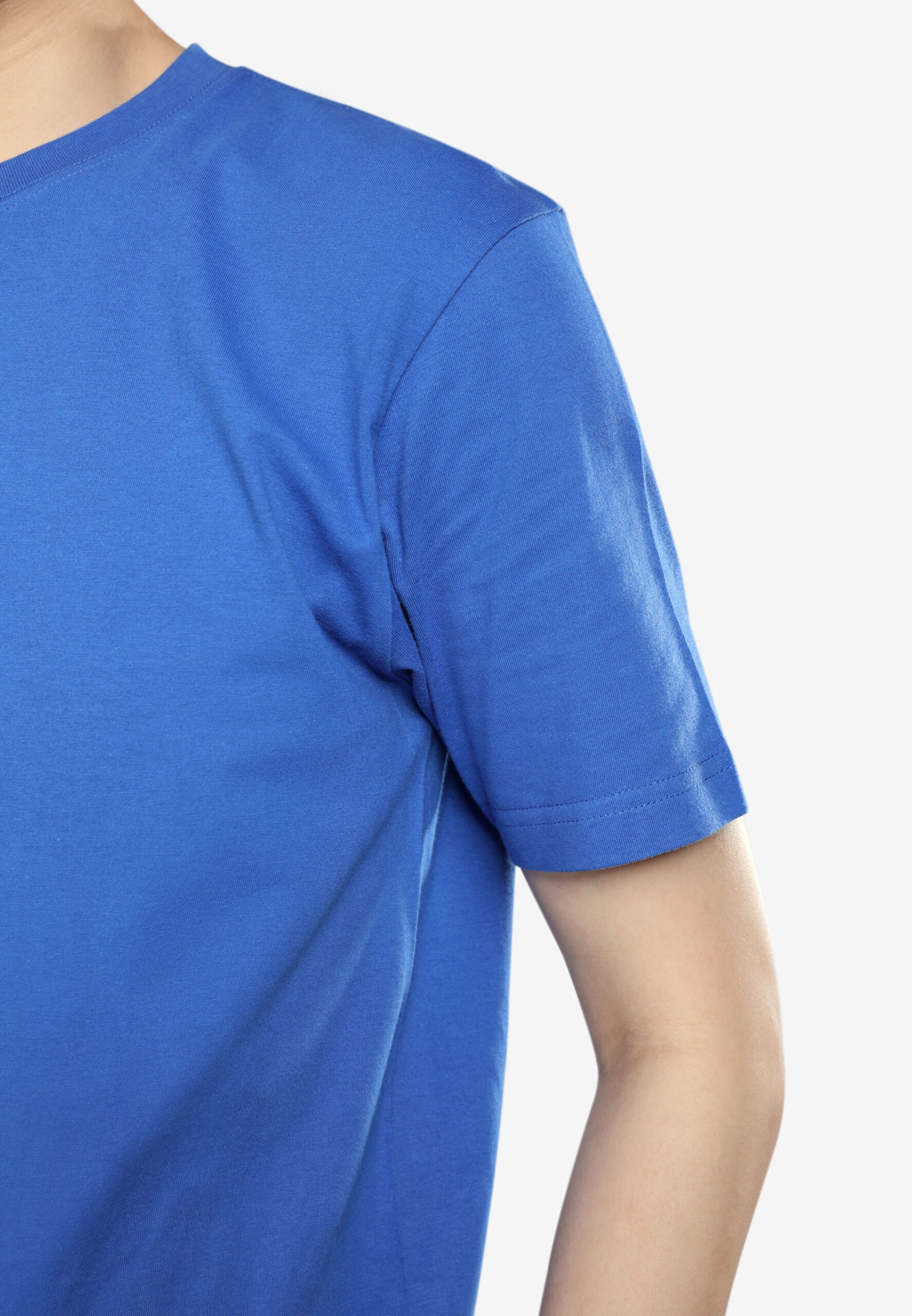 100% Cotton Round Neck (160 grams)- Royal (P-901-05) - Image 10