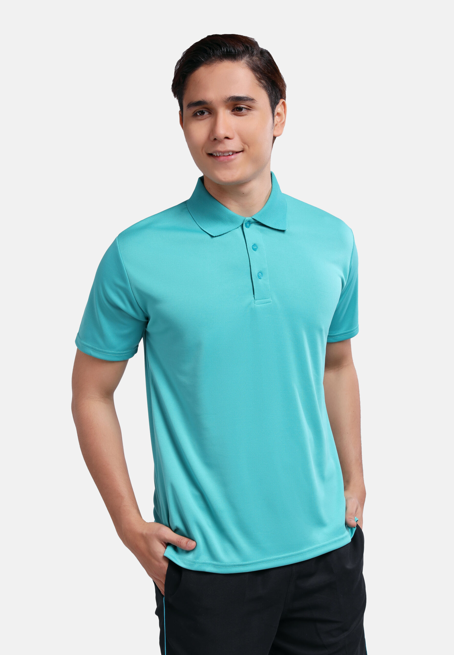 AIRtec Quick Dry Polo- Microfiber Mini Mesh-Turquoise Green (P-703-23) - Image 3
