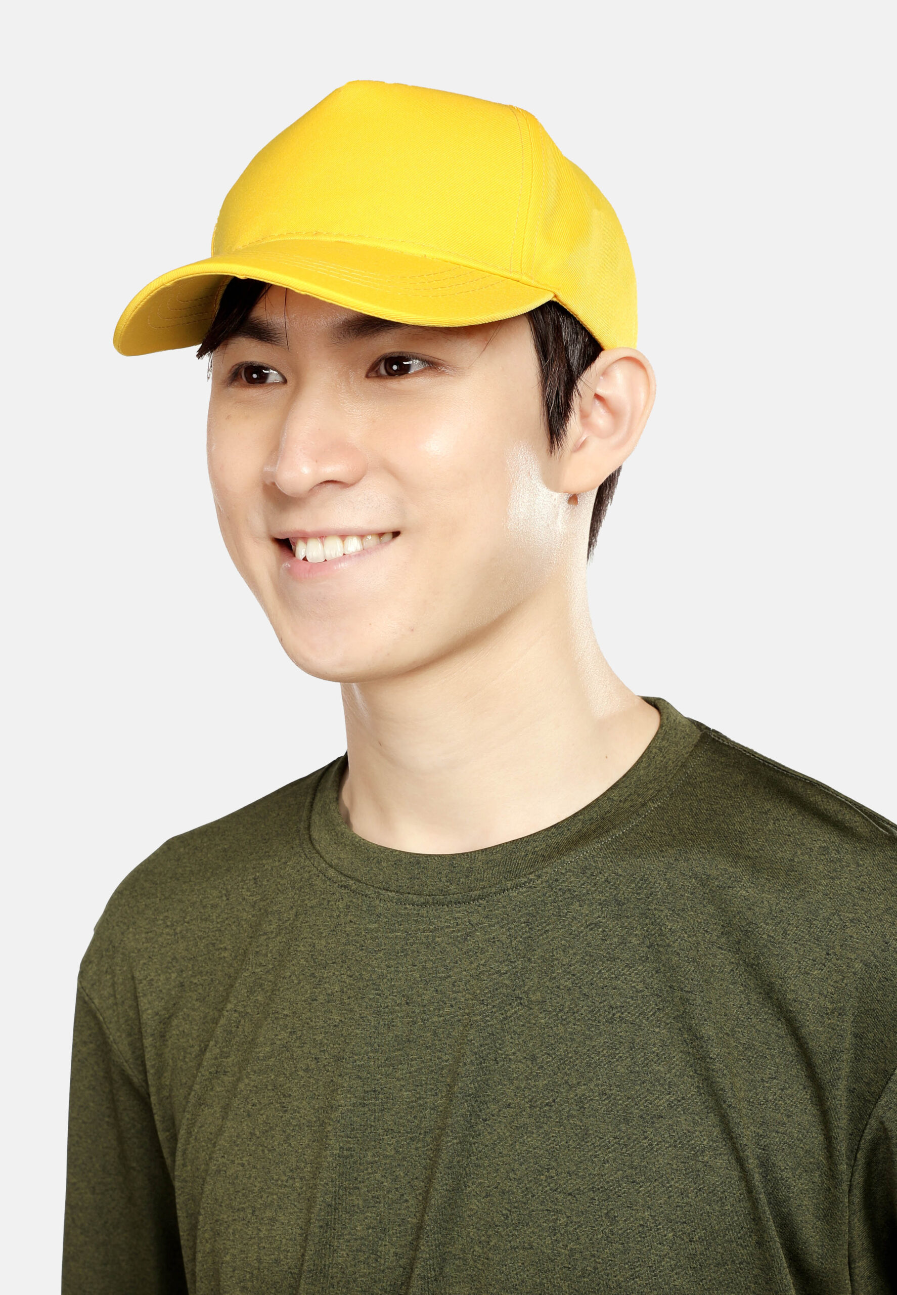 5 Panel Baseball Cap Adult Unisex-Yellow (P-C02-03) - Image 3