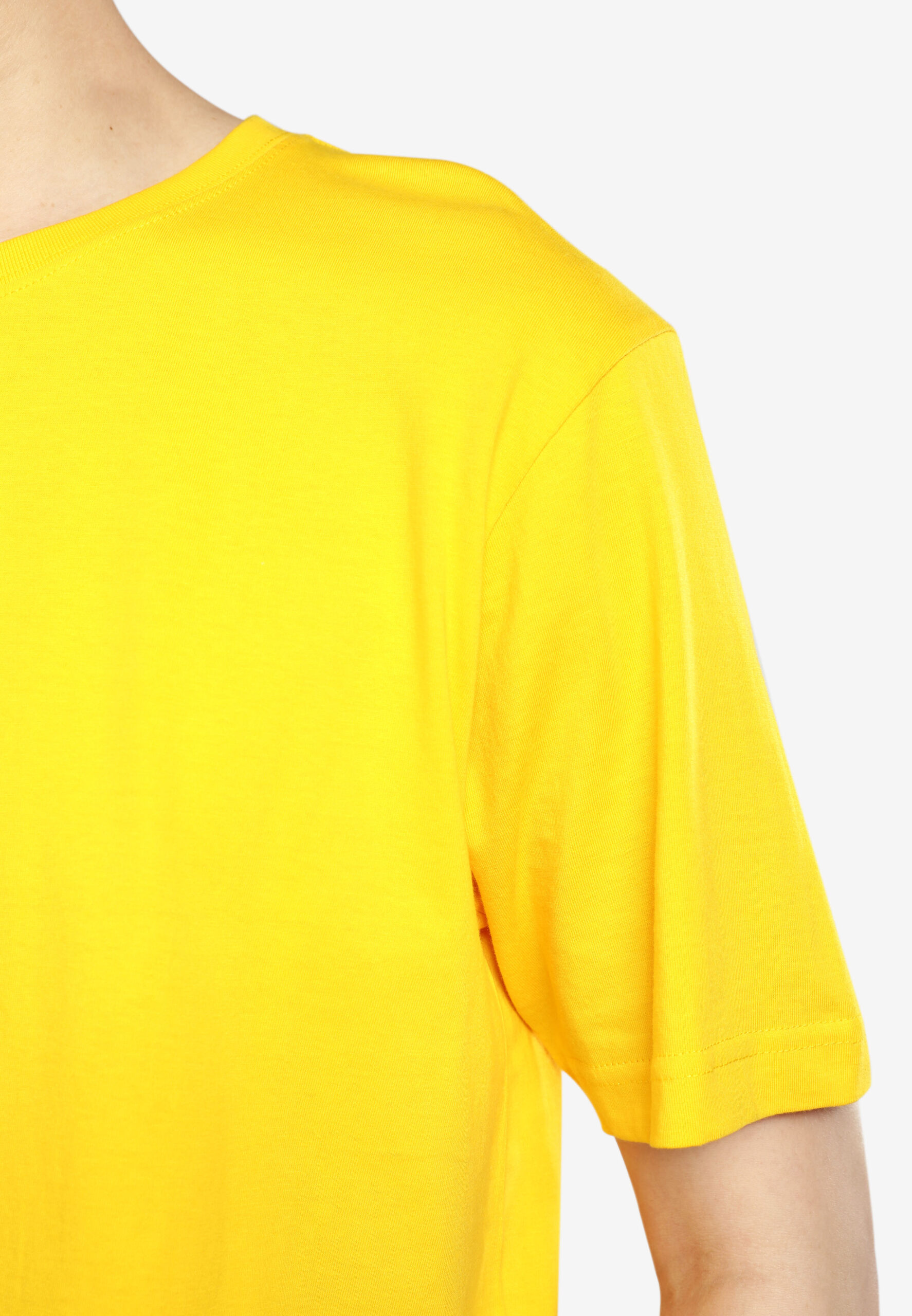 100% Cotton Round Neck (160 grams)- Yellow (P-901-03) - Image 10