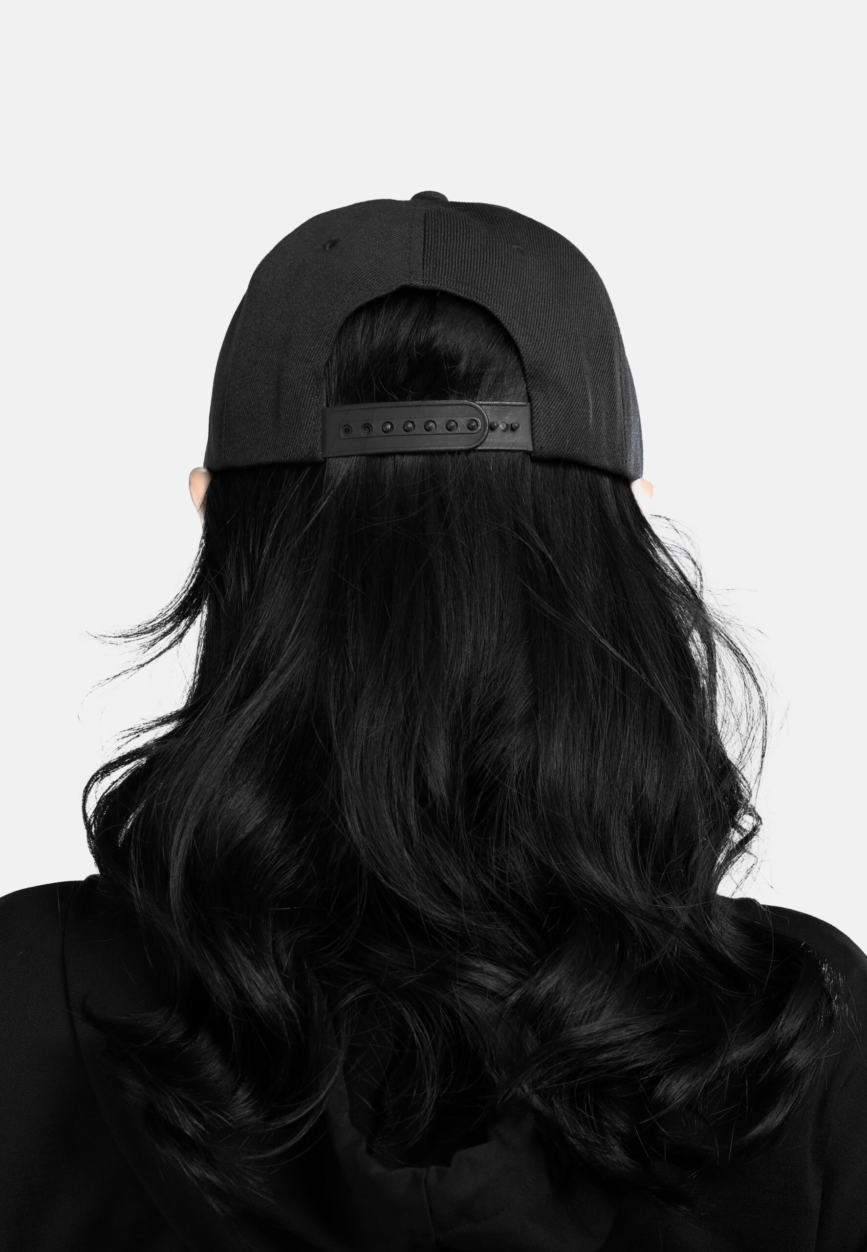 6 Panel Hip Hop Cap 100% Polyester Adult Unisex-Black (P-C03-09) - Image 5