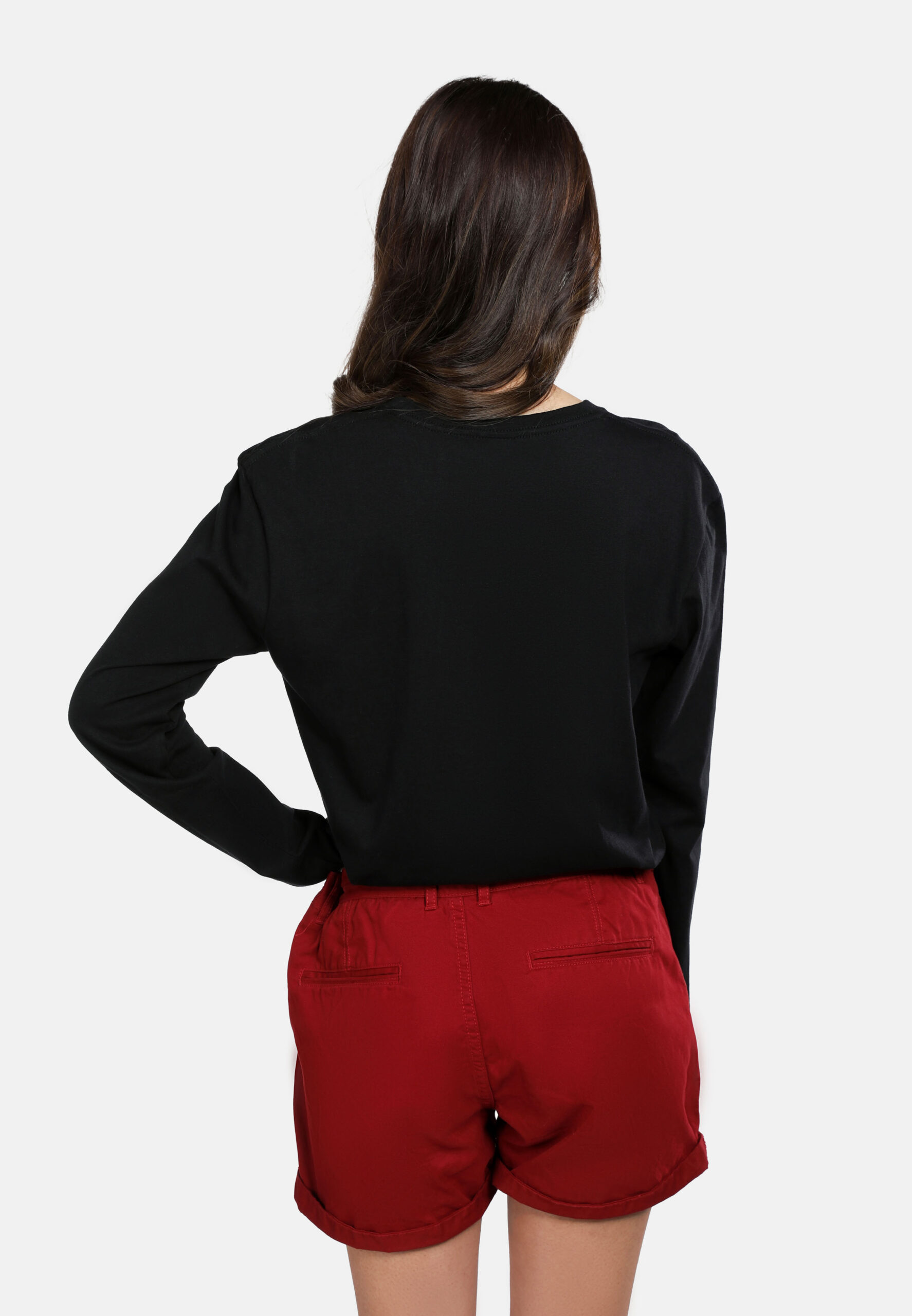 100% Cotton Long Sleeve Round Neck- Black (P-601-09) - Image 9