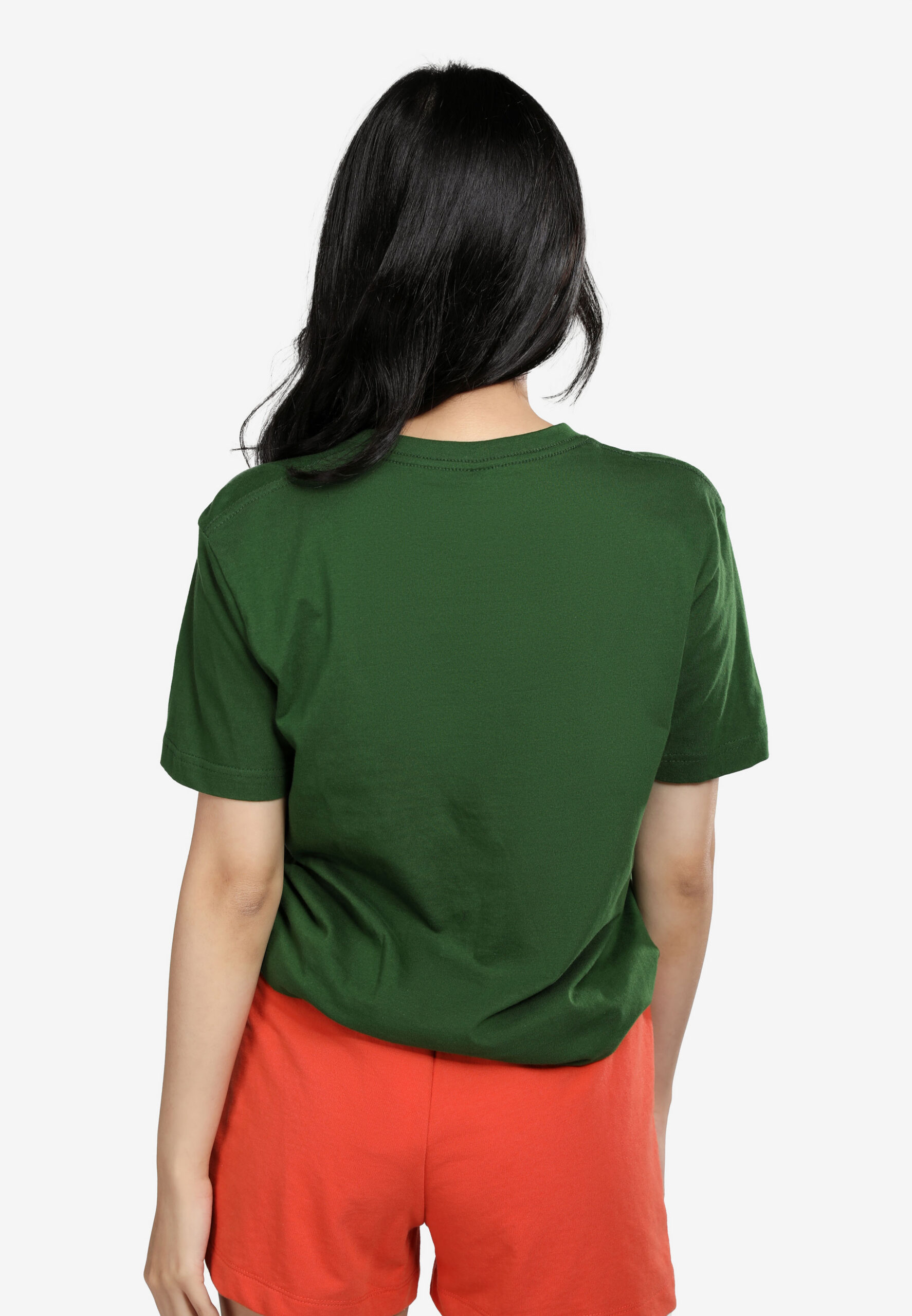 100% Cotton Round Neck (160 grams)- Bottle Green (P-901-44) - Image 4